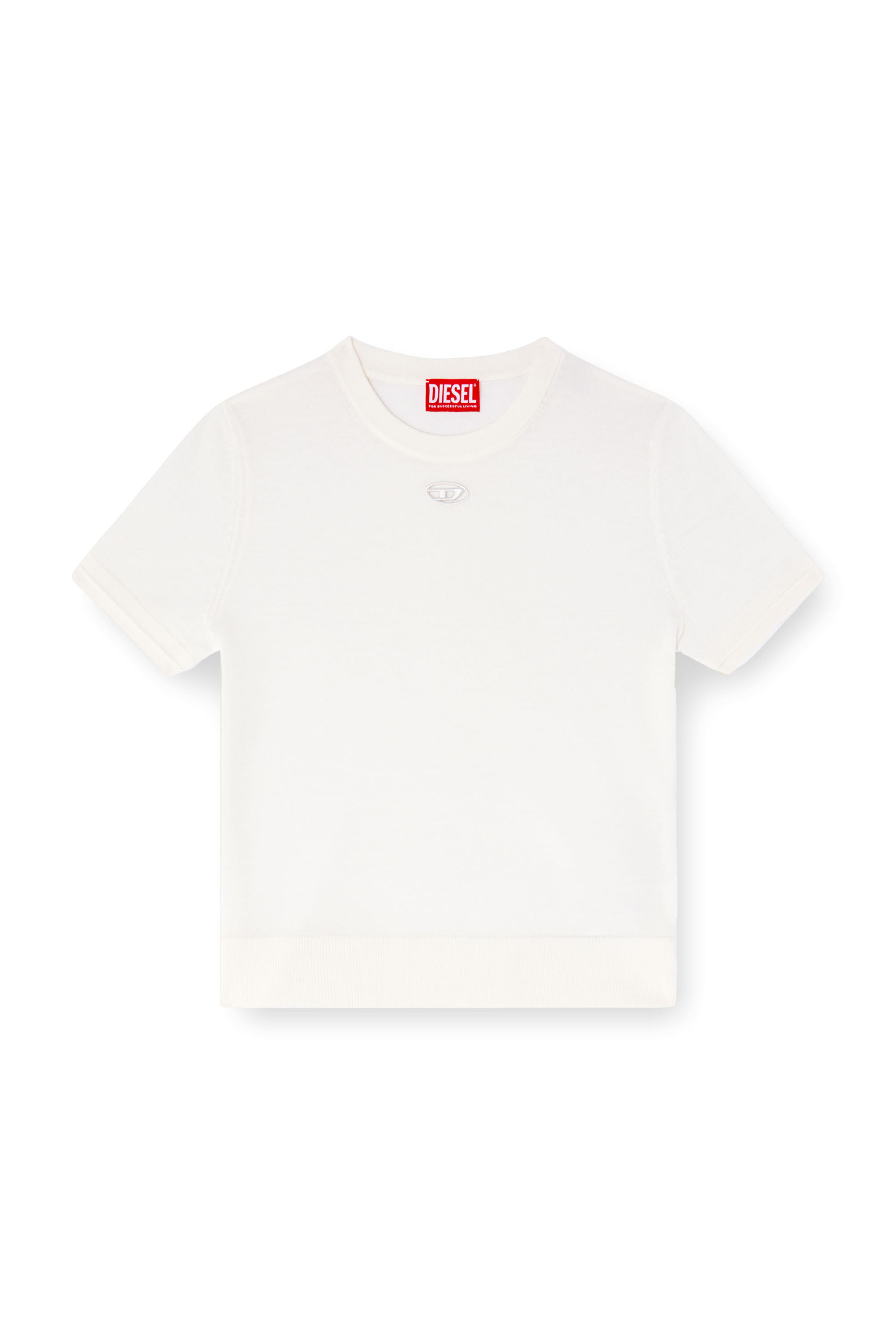 ★DIESEL★ M.Aline Short Sleeve T-Shirt White A175010DCCH129 Diesel M-Aline Women's Short Sleeve Sweater White A17501