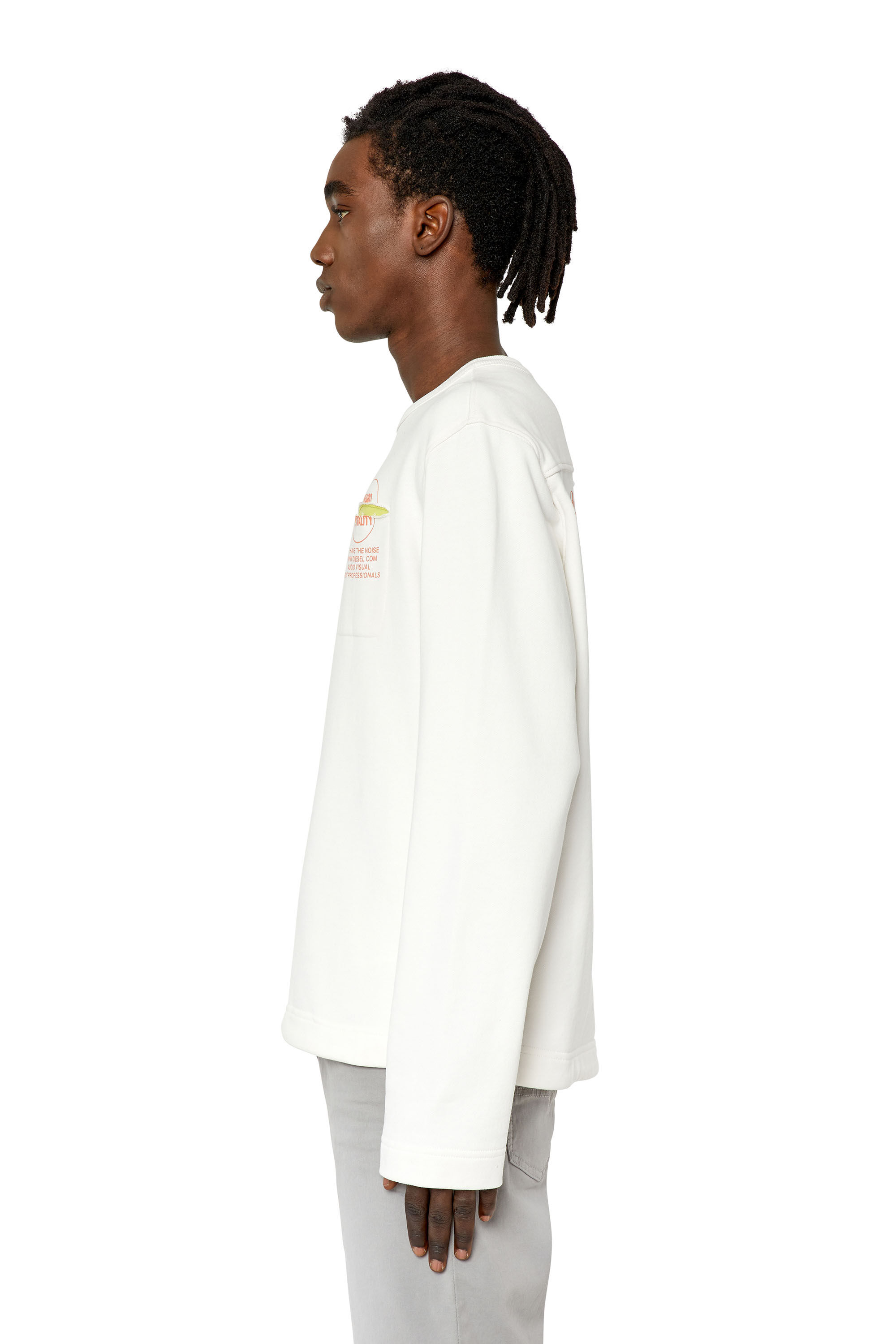 S-GOUCH Man: Cotton hoodie with cut chest pocket | Diesel