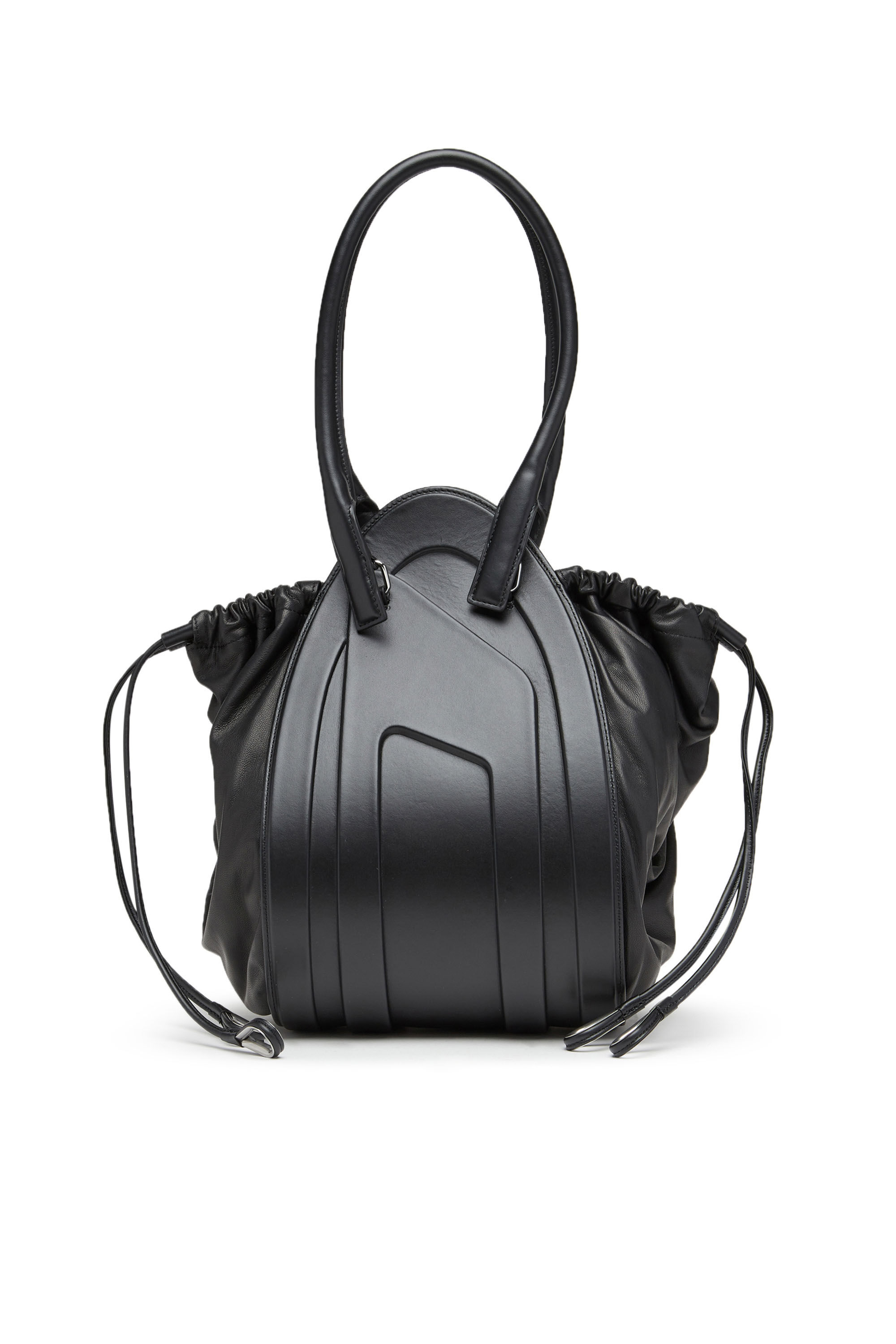Diesel - 1DR-FOLD M, 1DR-Fold M-Bolso de hombro con logotipo grande en relieve Mujer in Negro - 3