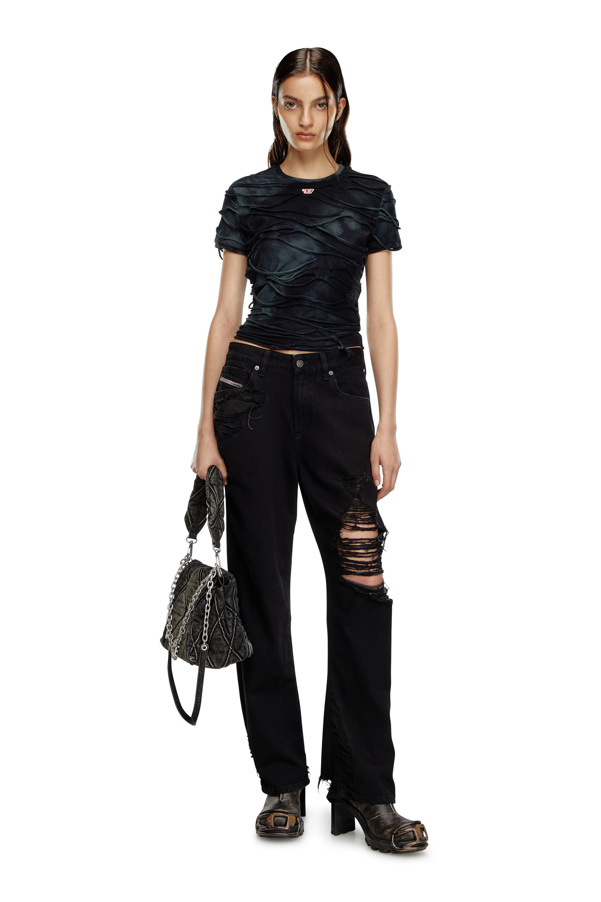 Women's Regular Jeans | Black/Dark grey | Diesel 1999 D-Reggy