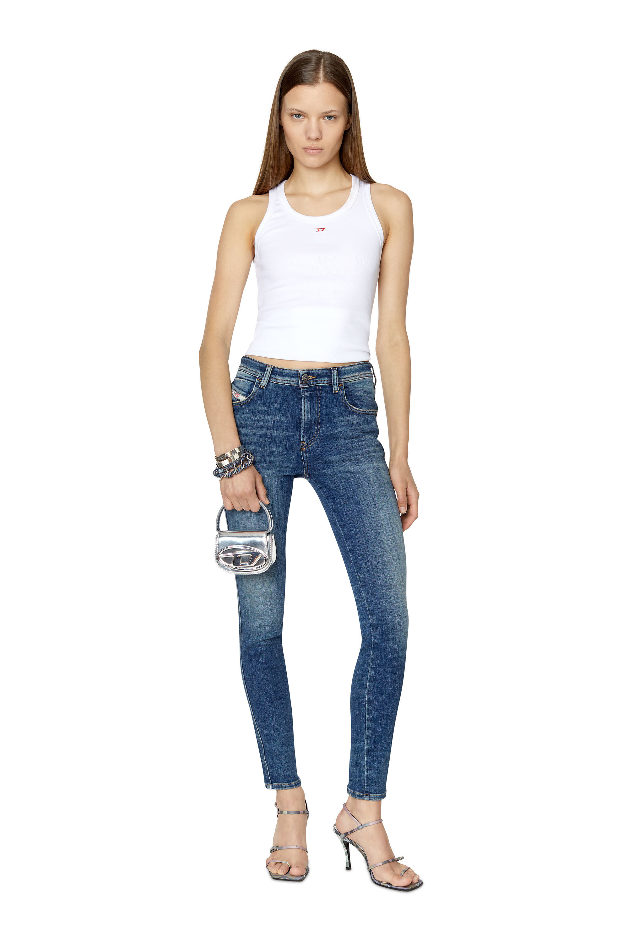 Diesel - Skinny Jeans 2015 Babhila 09D99, Azul medio - Image 1