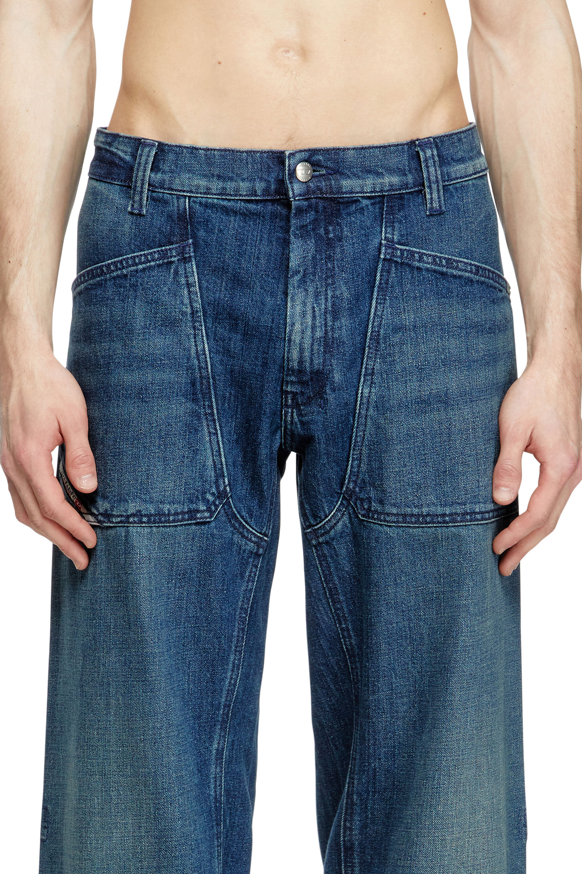 Diesel - Relaxed Jeans D-Zeta 0DBDS Hombre, Azul Oscuro - 5