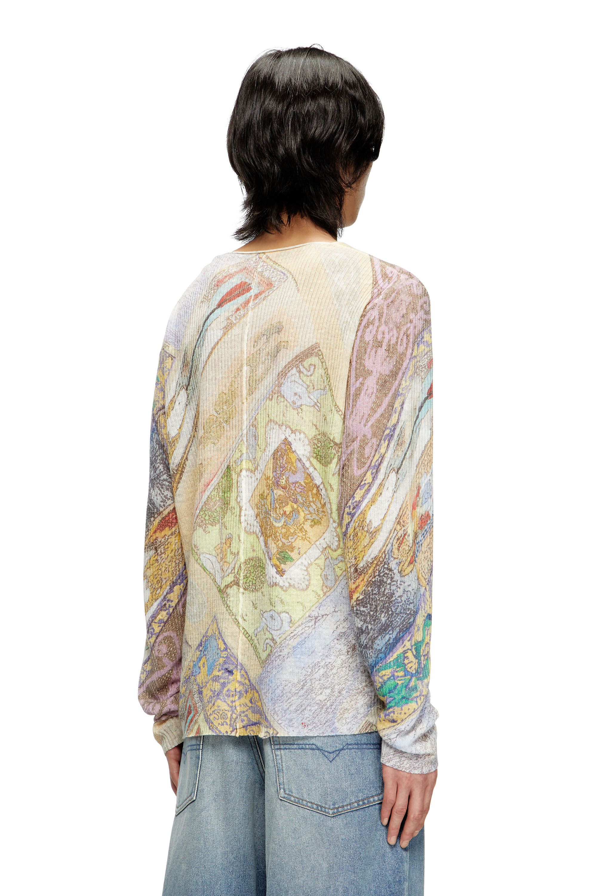 Women's Linen jumper with medieval print | Multicolor | Diesel