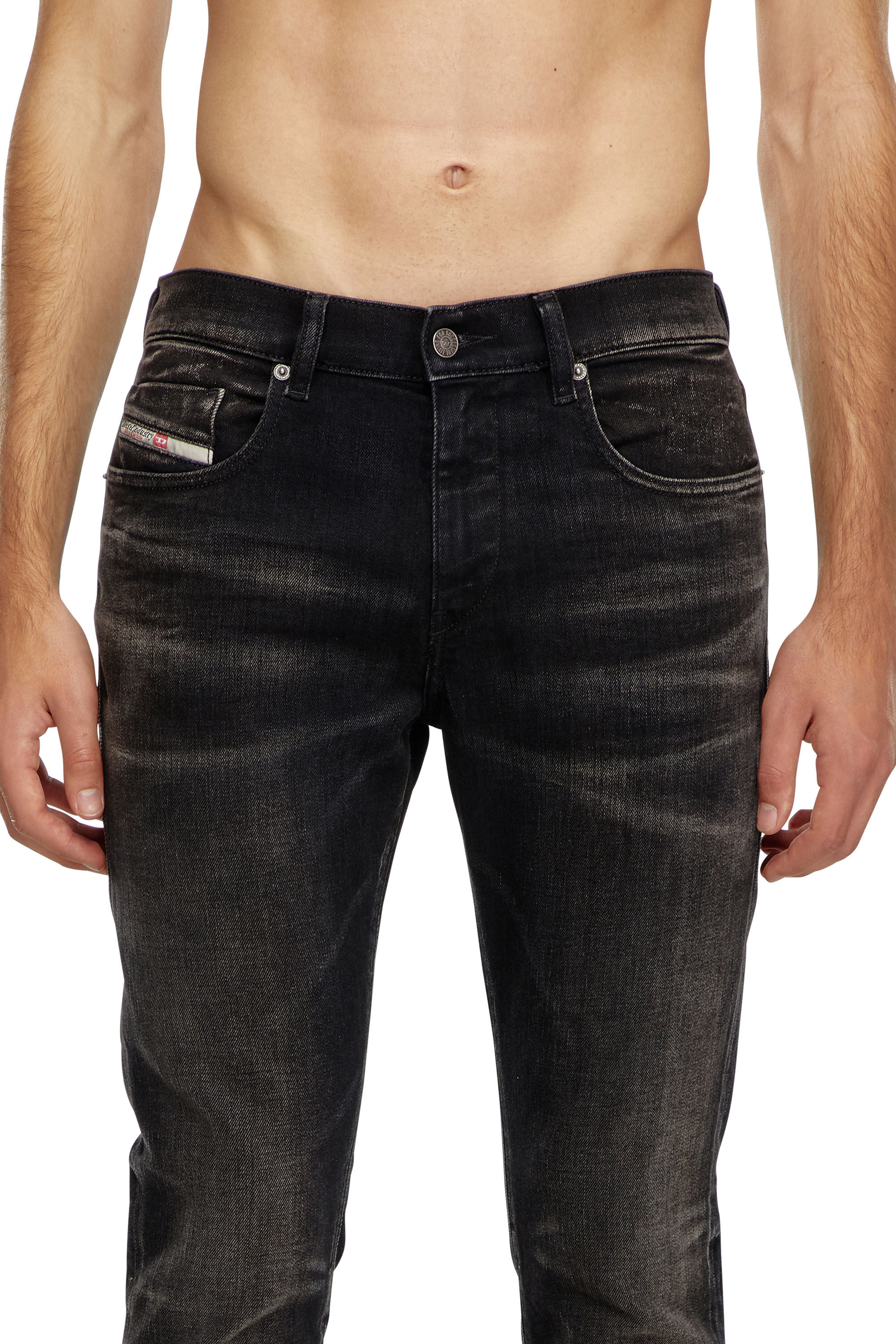 Diesel - Hombre Slim Jeans 2019 D-Strukt 09J53, Negro/Gris oscuro - Image 5