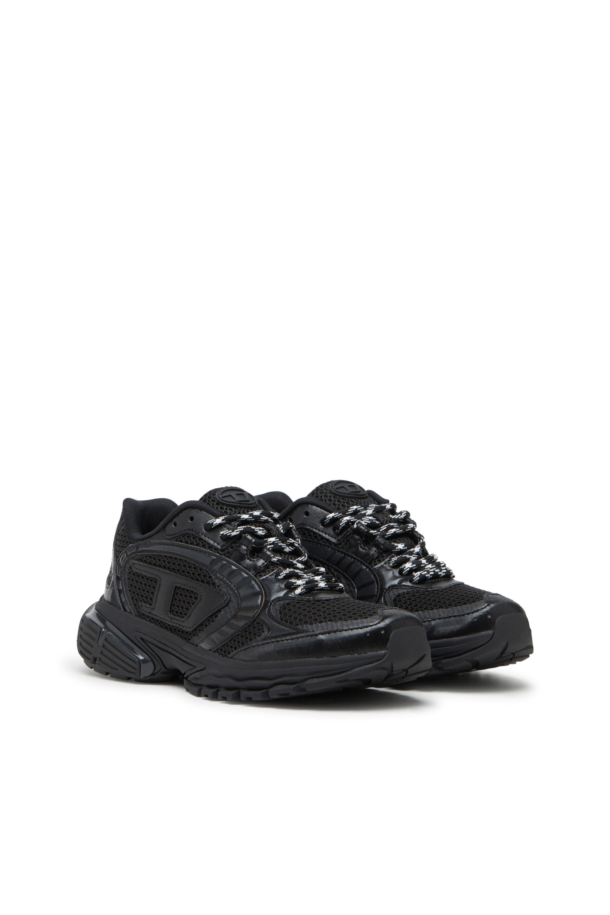 DIESEL Y03593 P8136 T8013 s-pro-v-dense low スニーカー Men's S-Pro-V-Dense-Mesh sneakers with Oval D logo | Black