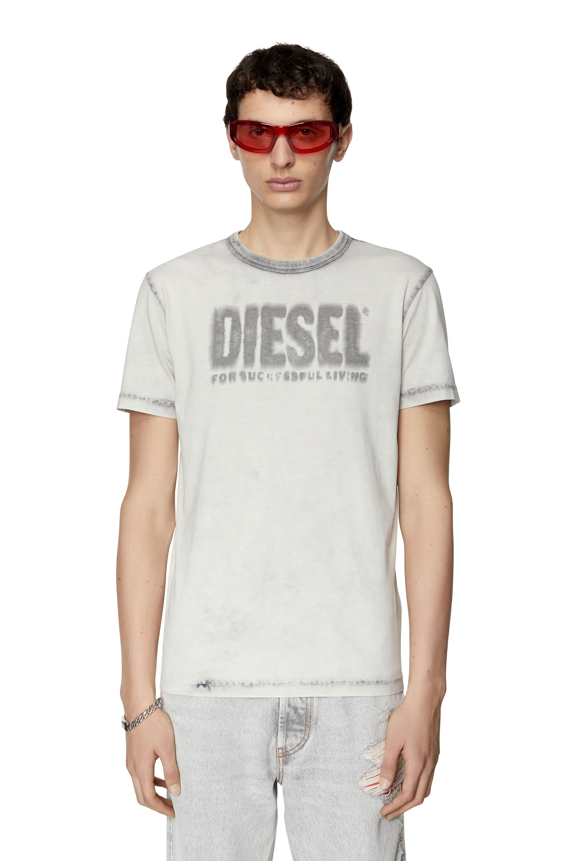 T-DIEGOR-E6 Man: T-shirt with faded logo | Diesel