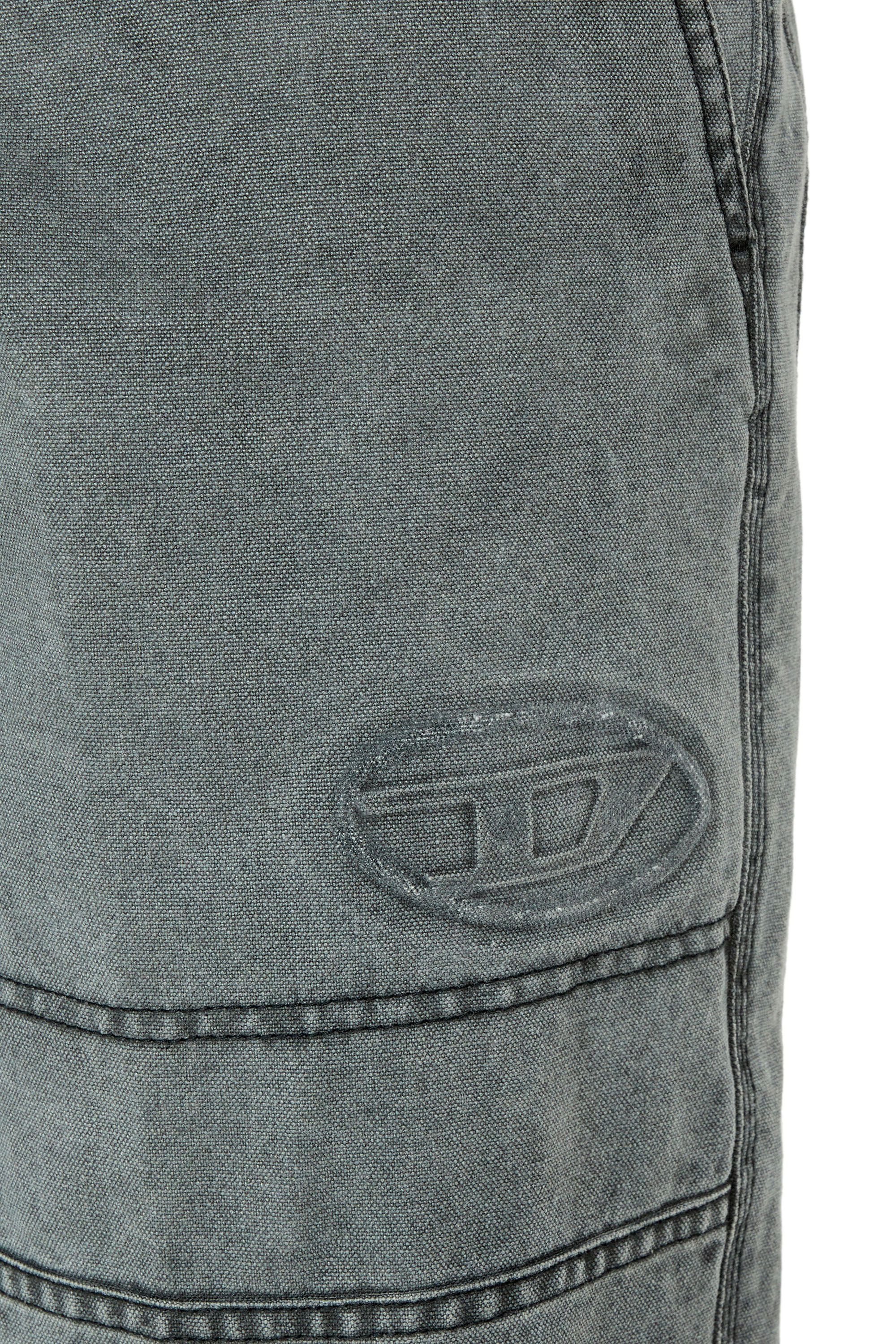 Diesel - P-CHART, Man's Workwear pants in treated canvas in Black - 4