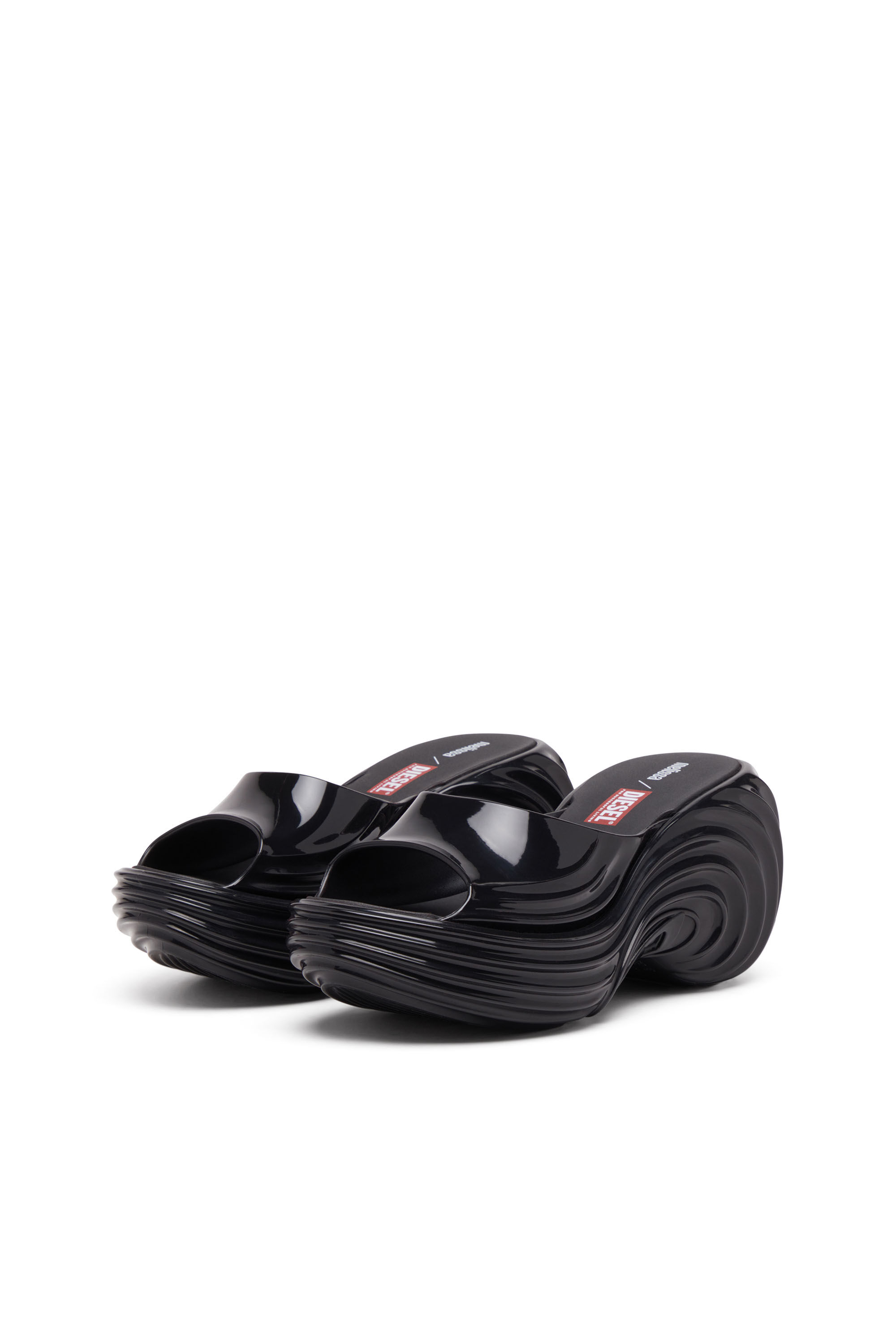 DIESEL x Melissa クァンタム・プラットフォーム 厚底サンダル Women's Platform mule in Melflex® | Black | Diesel