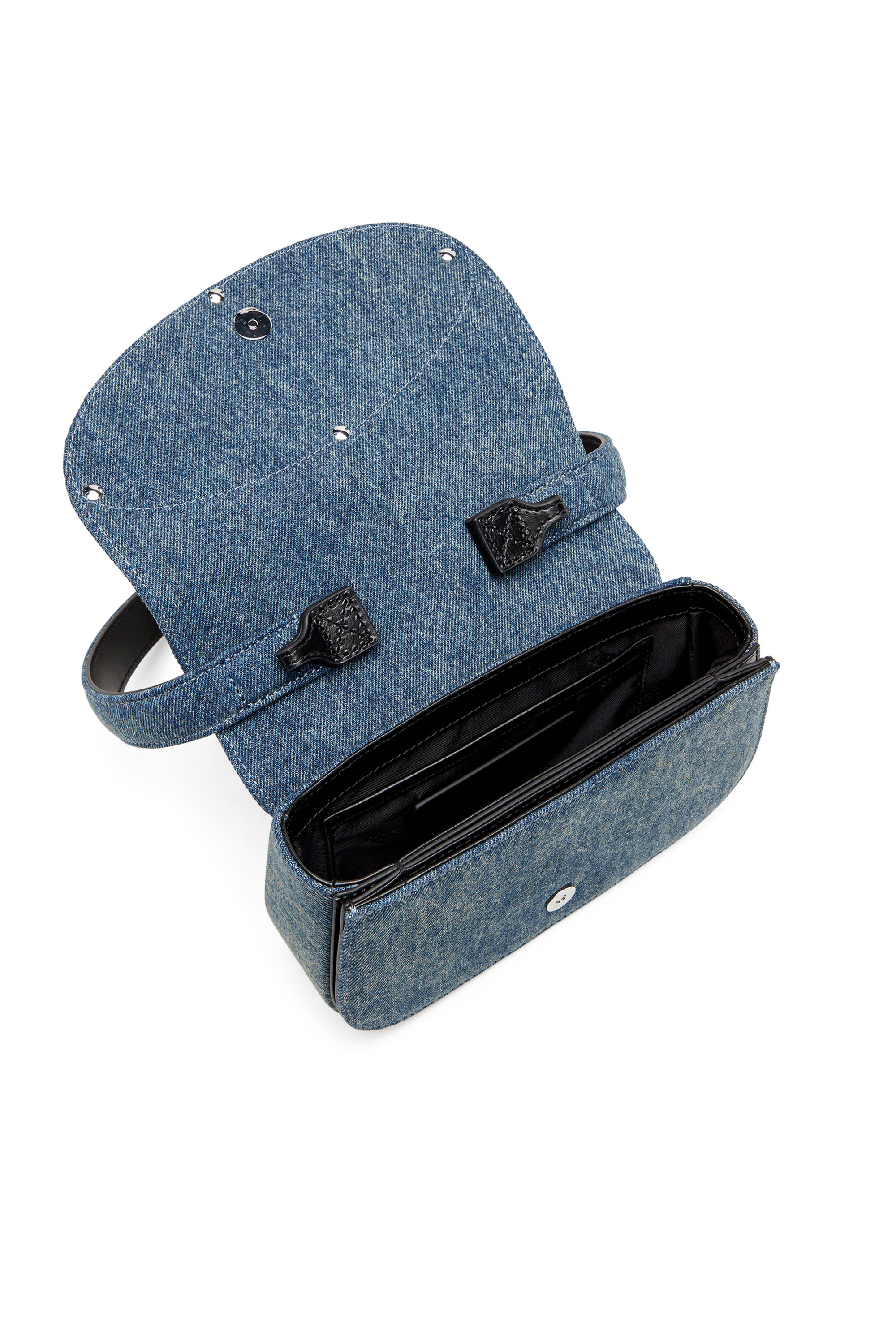 Diesel - 1DR, Woman's 1DR-Iconic shoulder bag in solarised denim in Blue - 2
