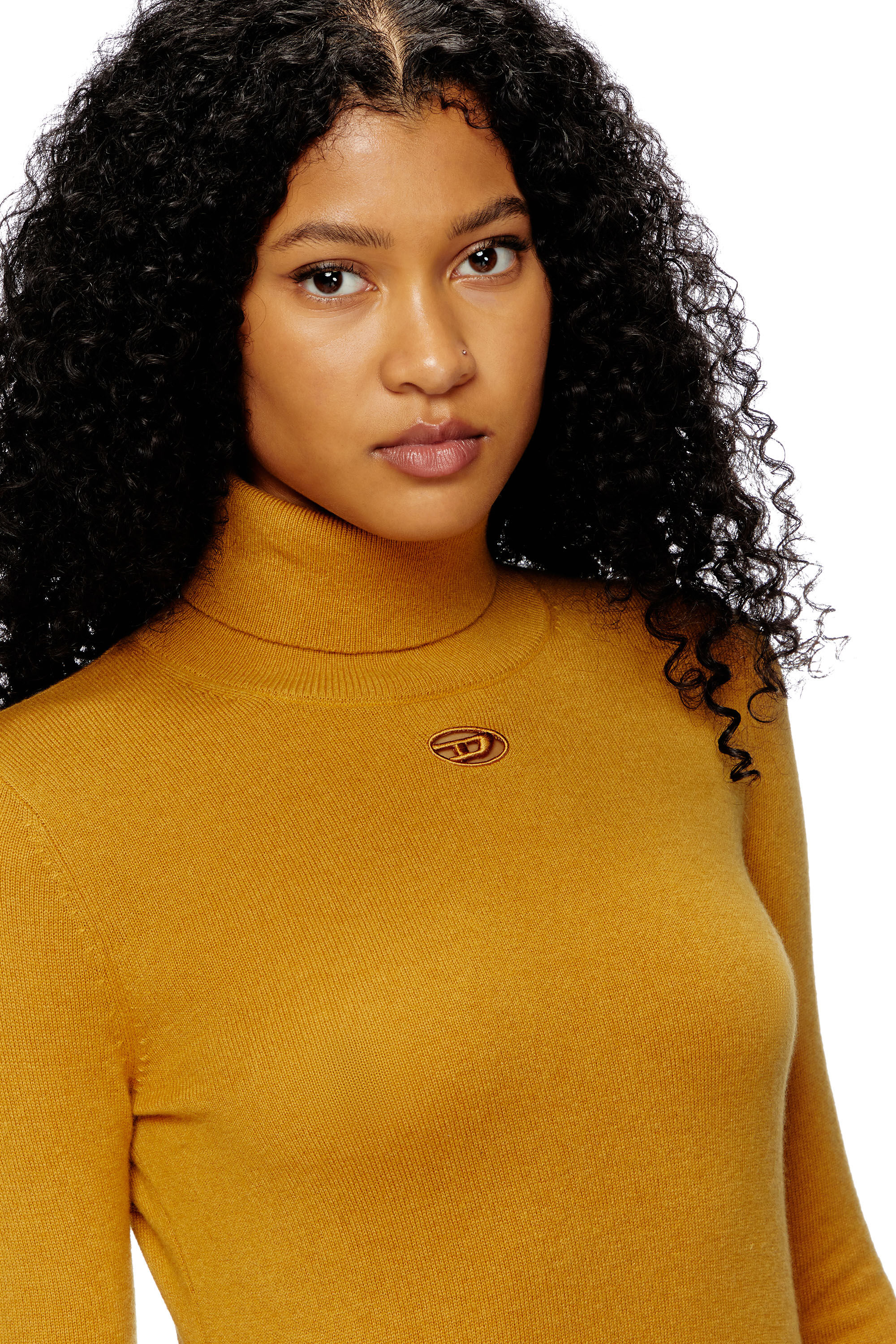 Women's Turtleneck jumper in wool and cashmere | Brown | Diesel