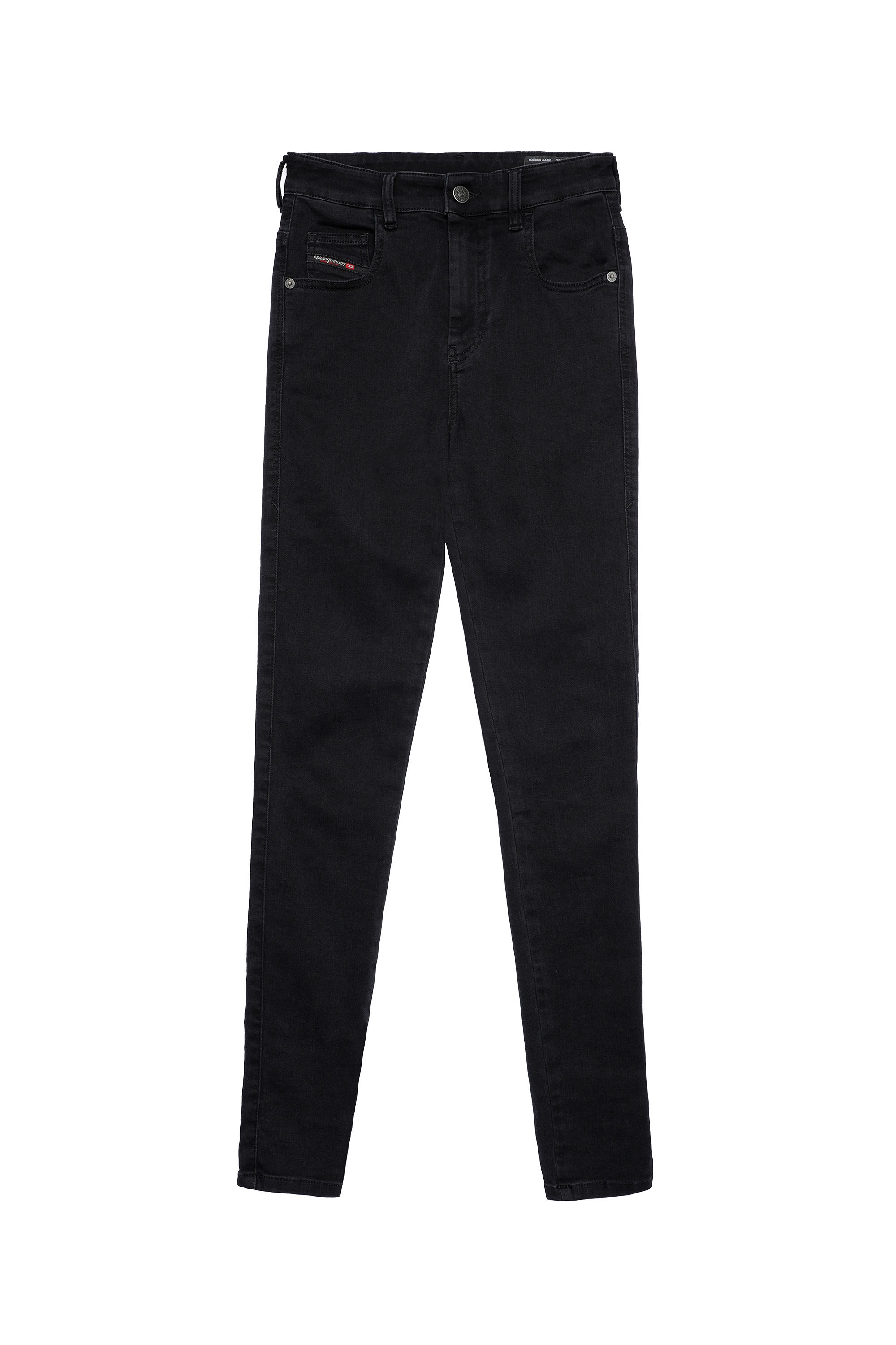 Diesel - Slandy High Skinny Jeans 069VW, Black/Dark Grey - Image 2