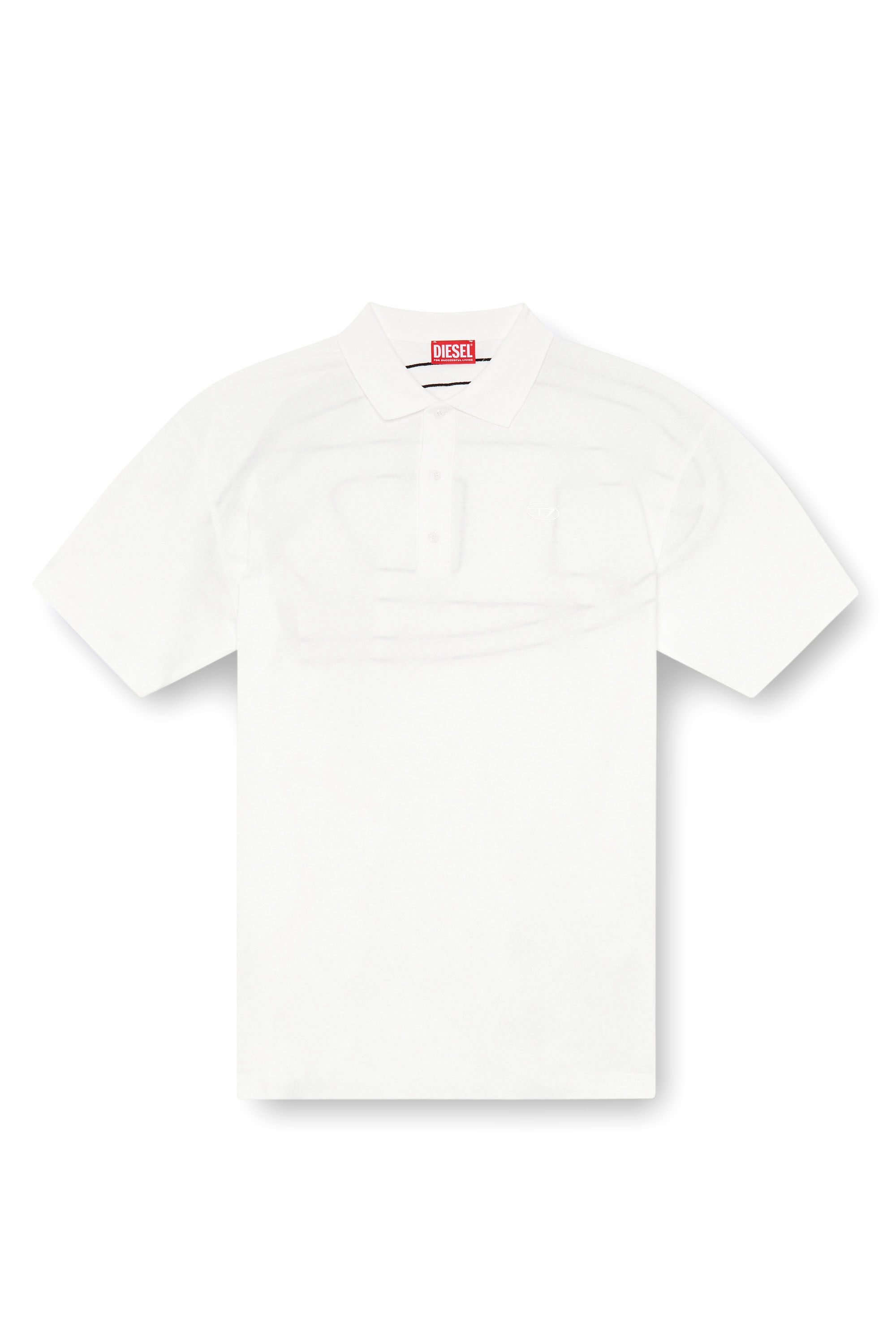 Men's oversized Polo shirt with oval D embroidery | Diesel