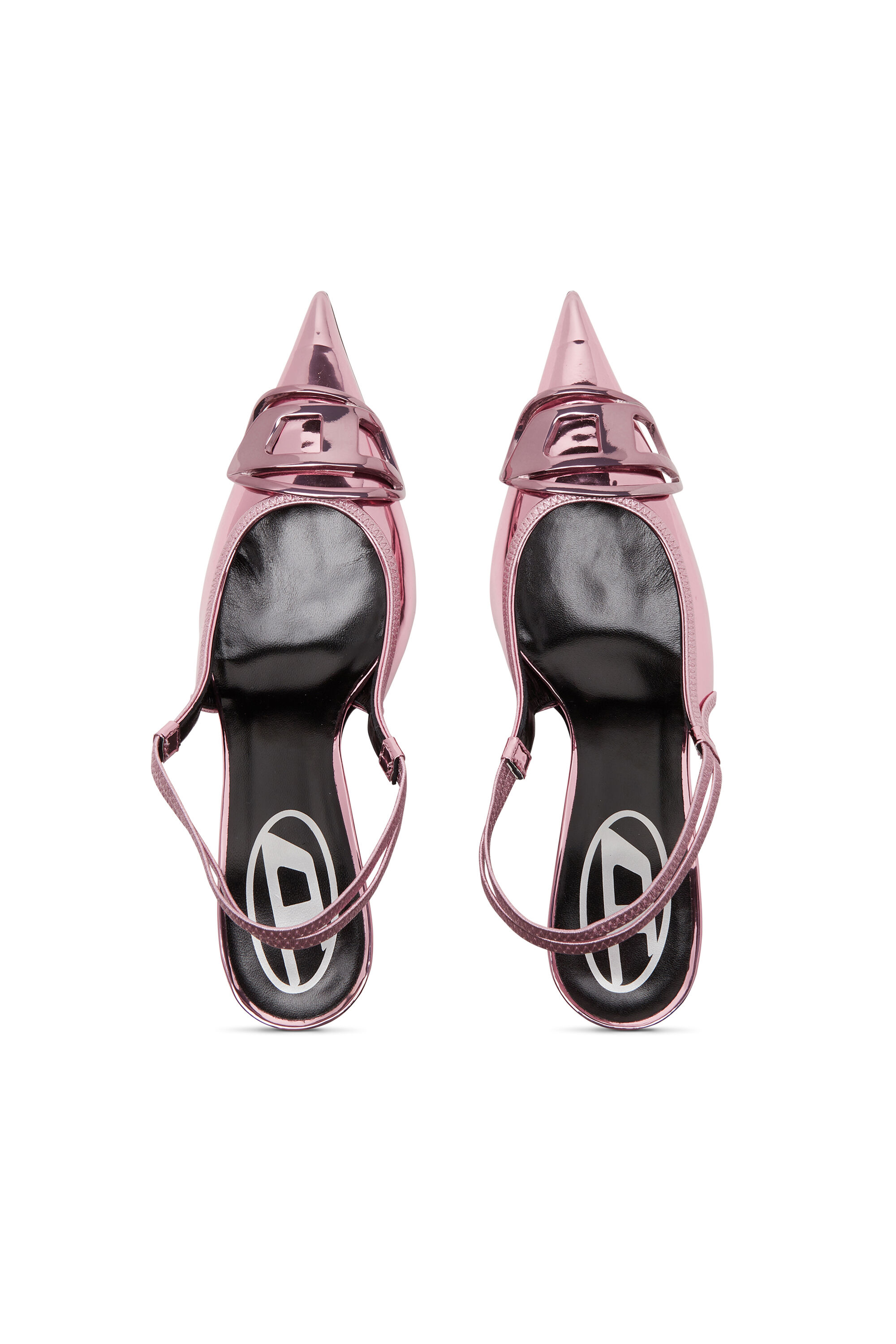 Diesel - D-VENUS SB, Woman's D-Venus-Slingback pumps with mirror finish in Pink - 5