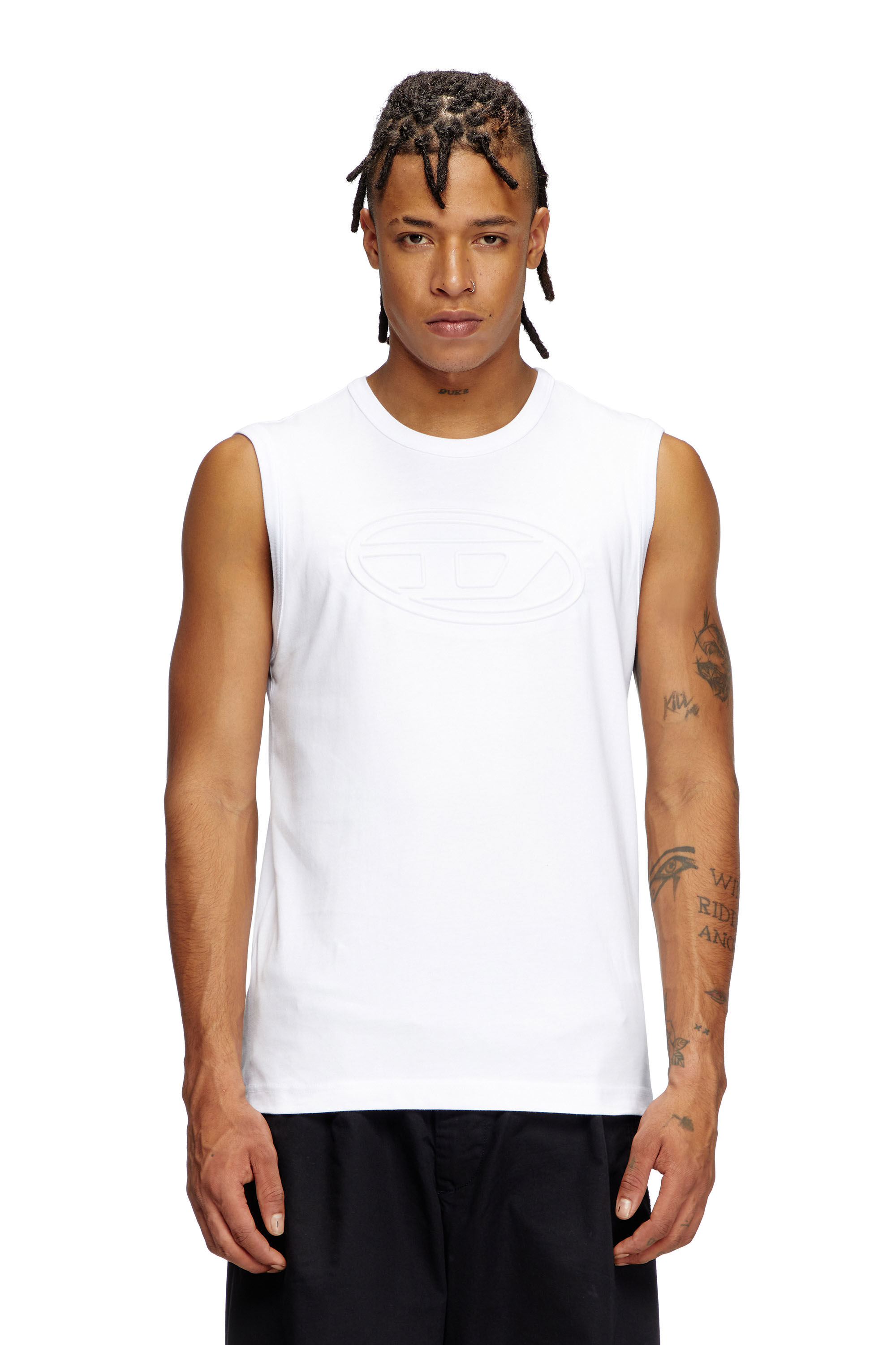 Diesel - T-BISCO-BIGOVAL, Top sin mangas Hombre in Blanco - 3
