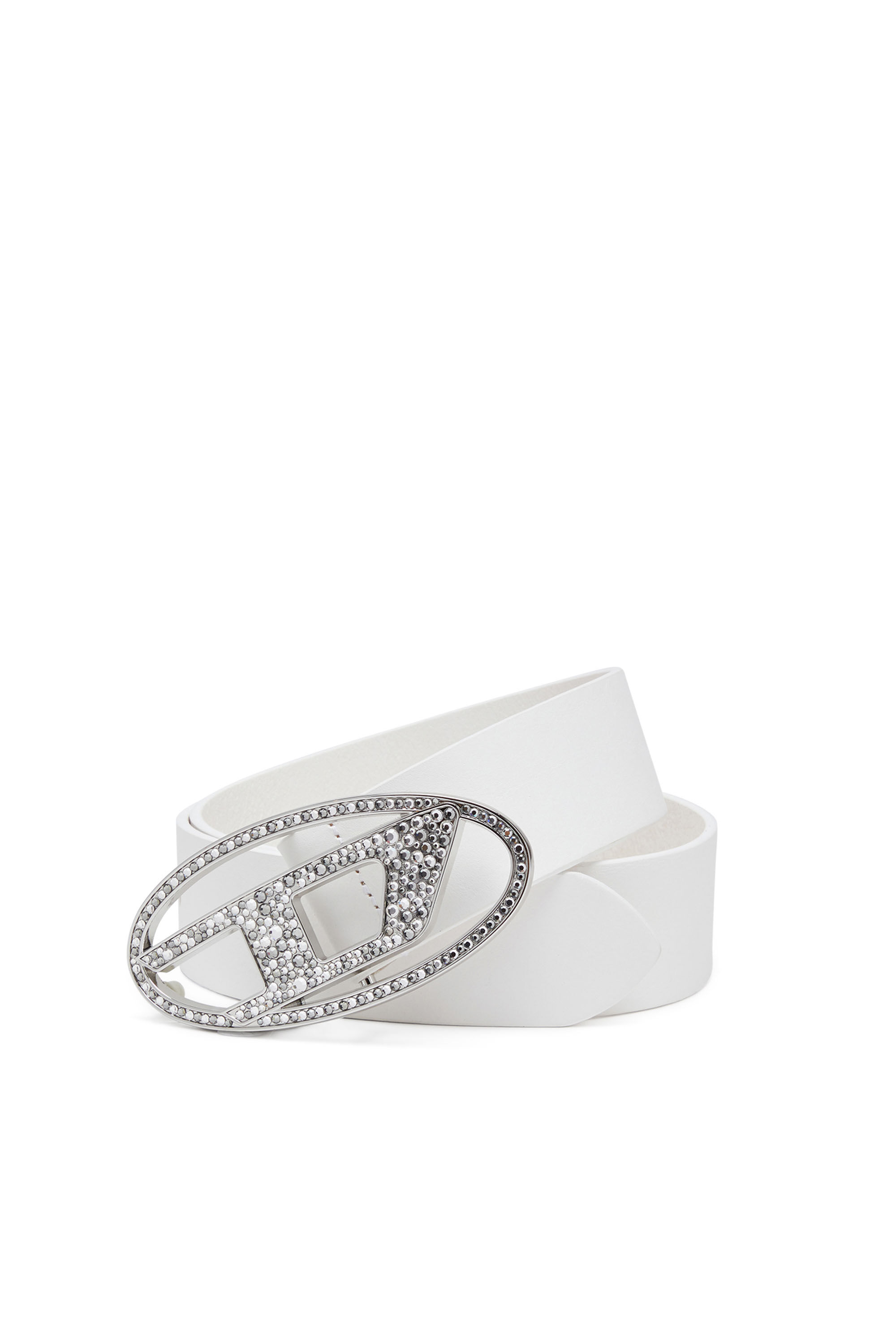 【超目玉枠】 belt leather Rhinestone-embellished Women's | Diesel | White 小物