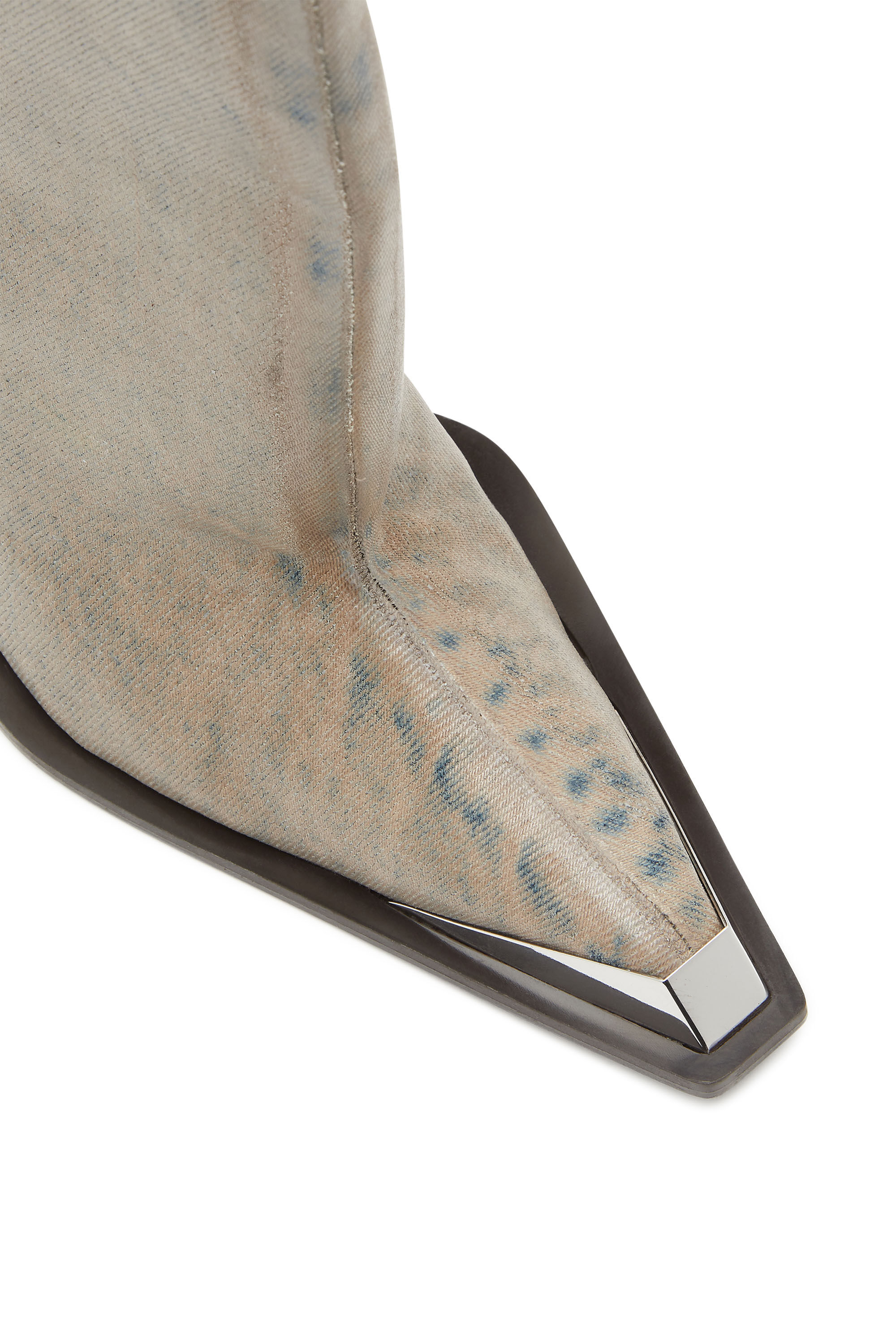 Women's D-Tona-Knee-high boots in coated solarised denim Women's D-Tona-Knee-high boots in coated solarised denim