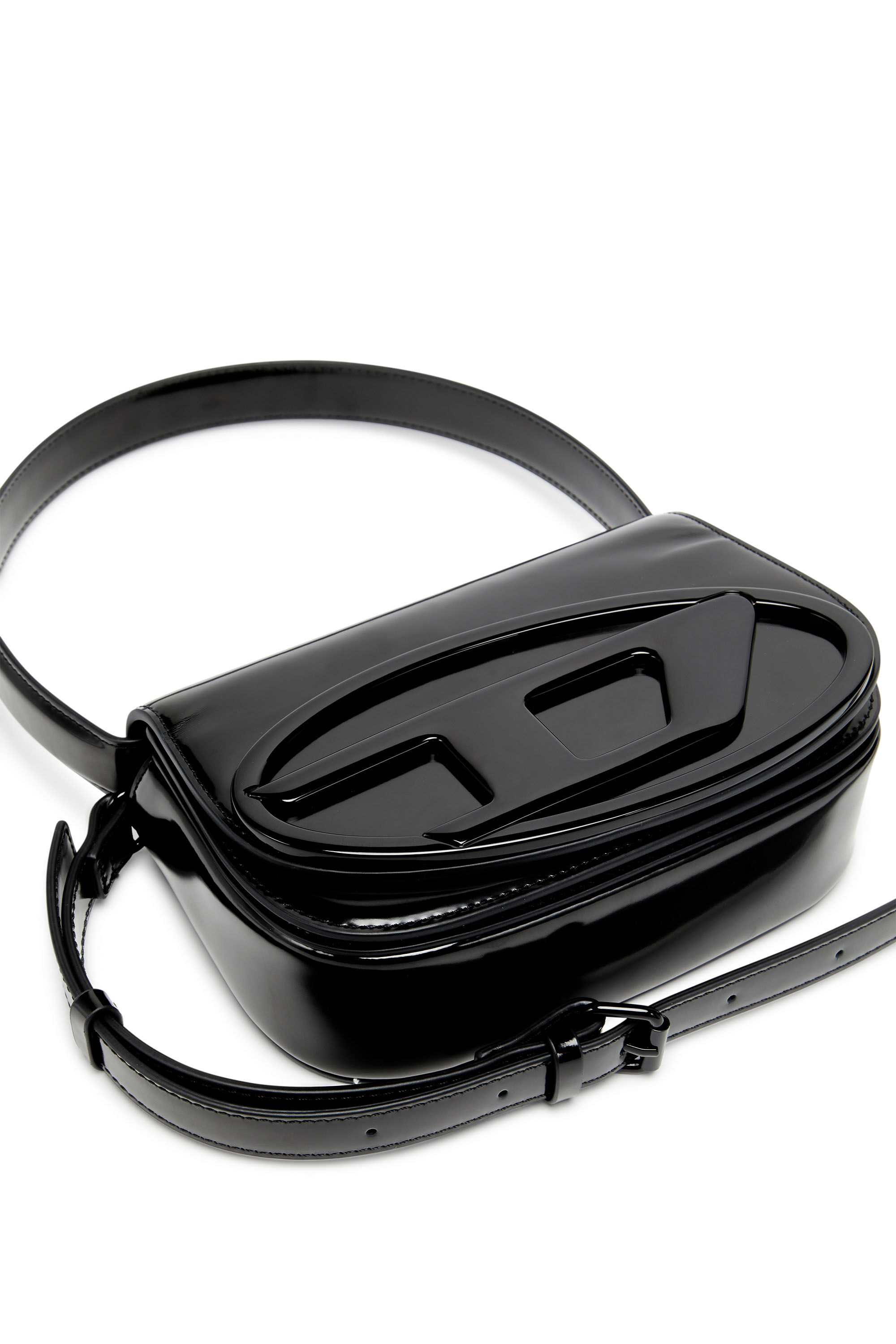Women's 1DR-Iconic shoulder bag in mirrored leather | Black | Diesel