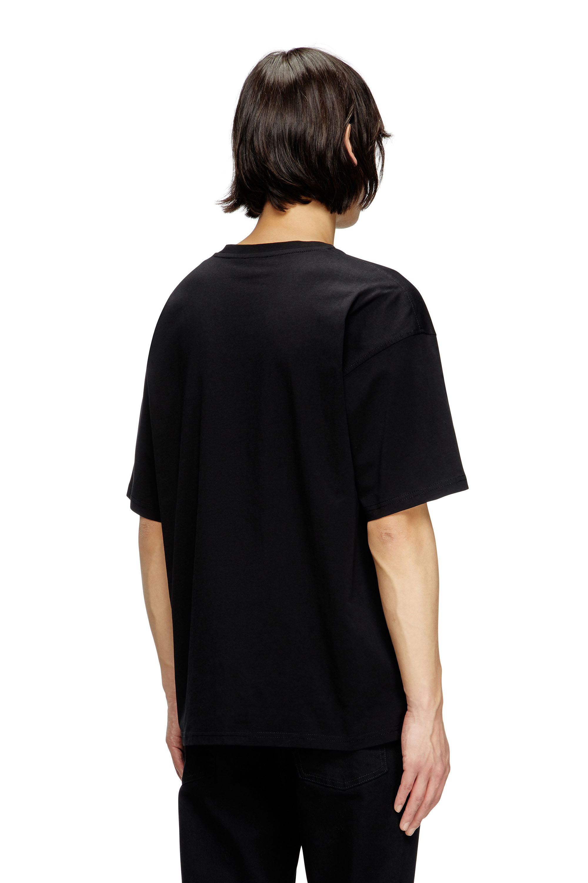 レビュー高評価のおせち贈り物 with T-shirt Women's embroidered Diesel | Black | patch D トップス