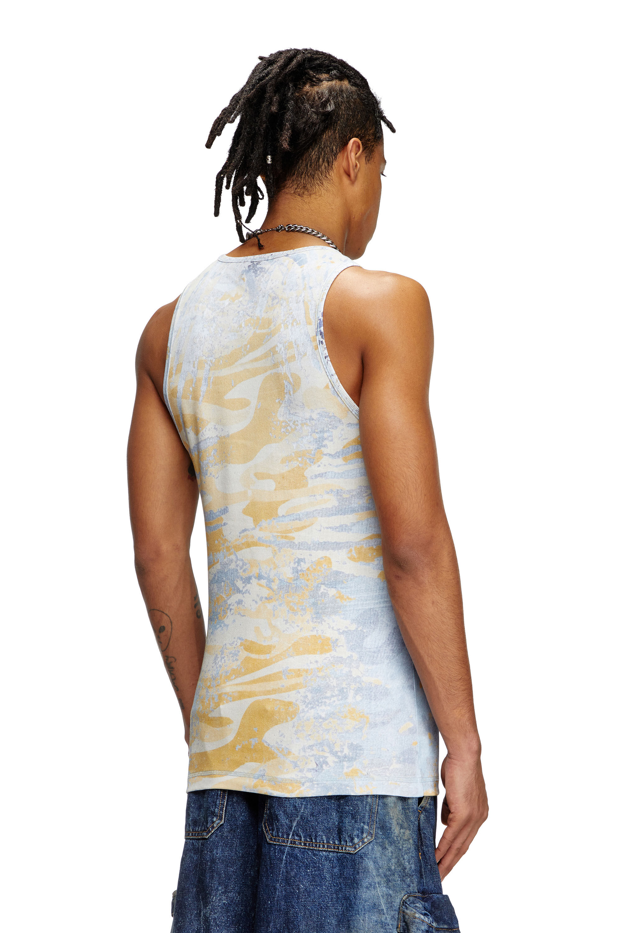 Women's Camo tank top in stretch cotton | Multicolor | Diesel