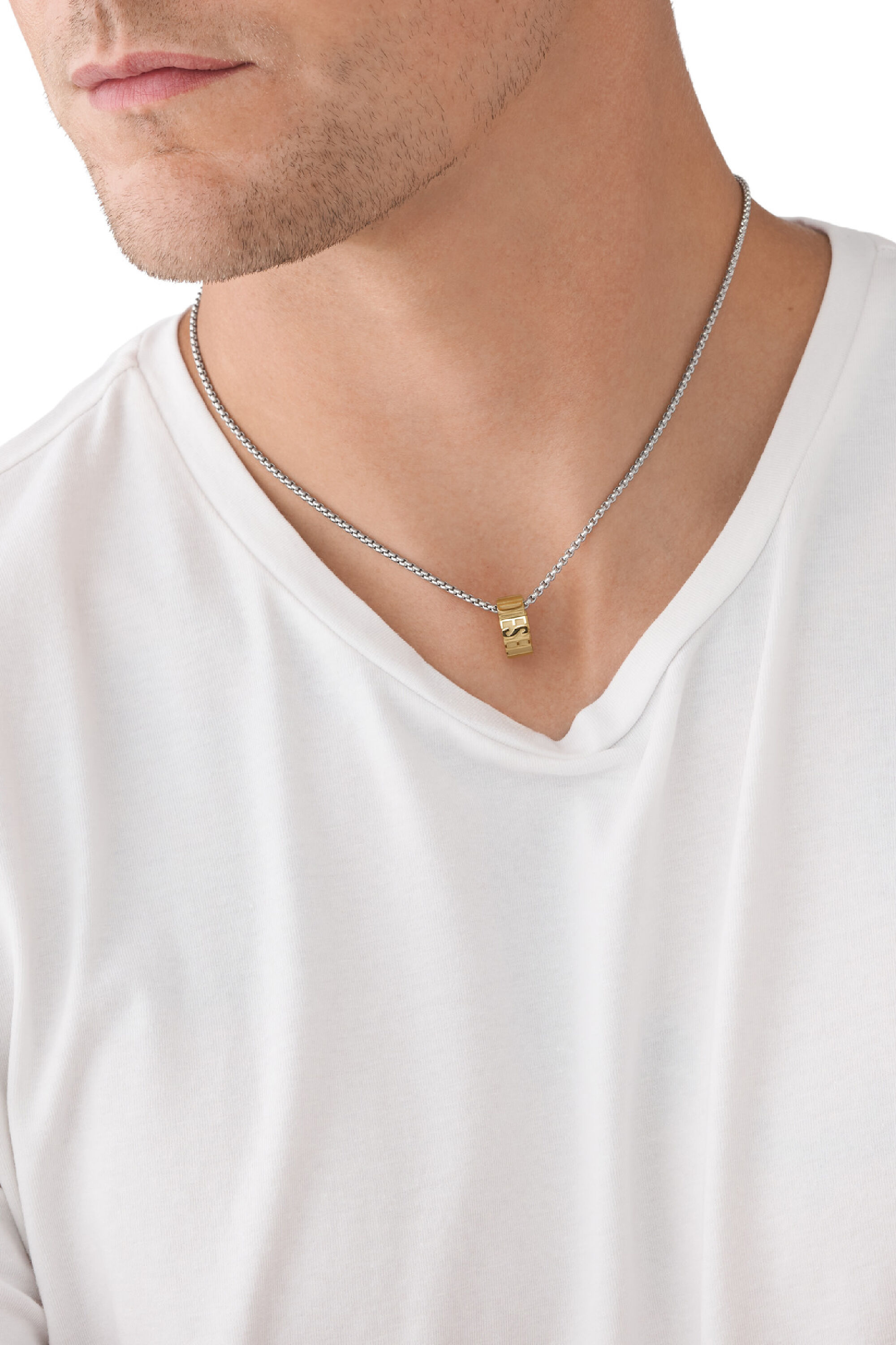 Diesel - DX1397, Collar de cadena de acero inoxidable Hombre in Dorado - 4
