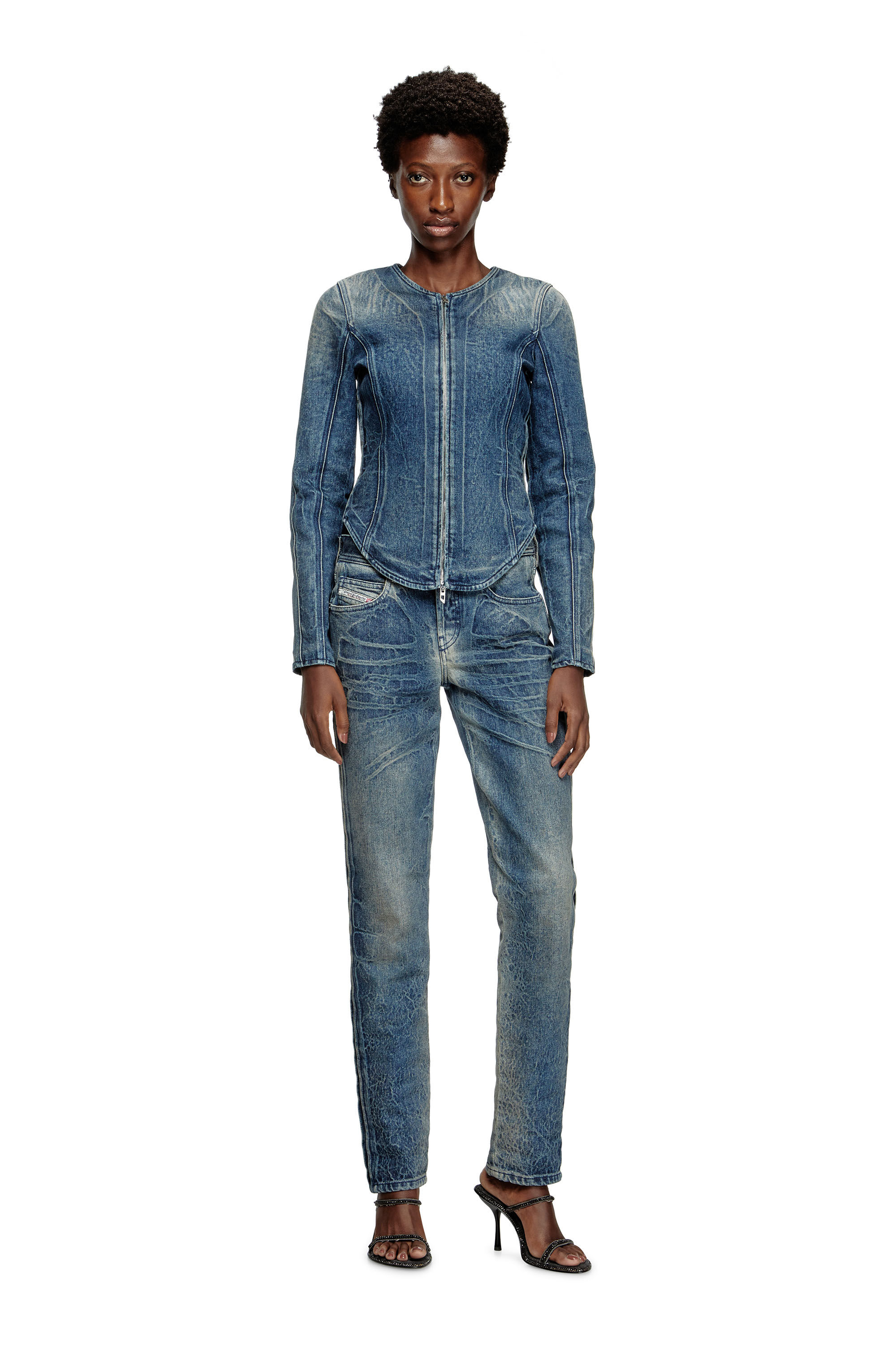 Diesel - Regular Jeans D-Noli 007BG Mujer, Azul Oscuro - 1