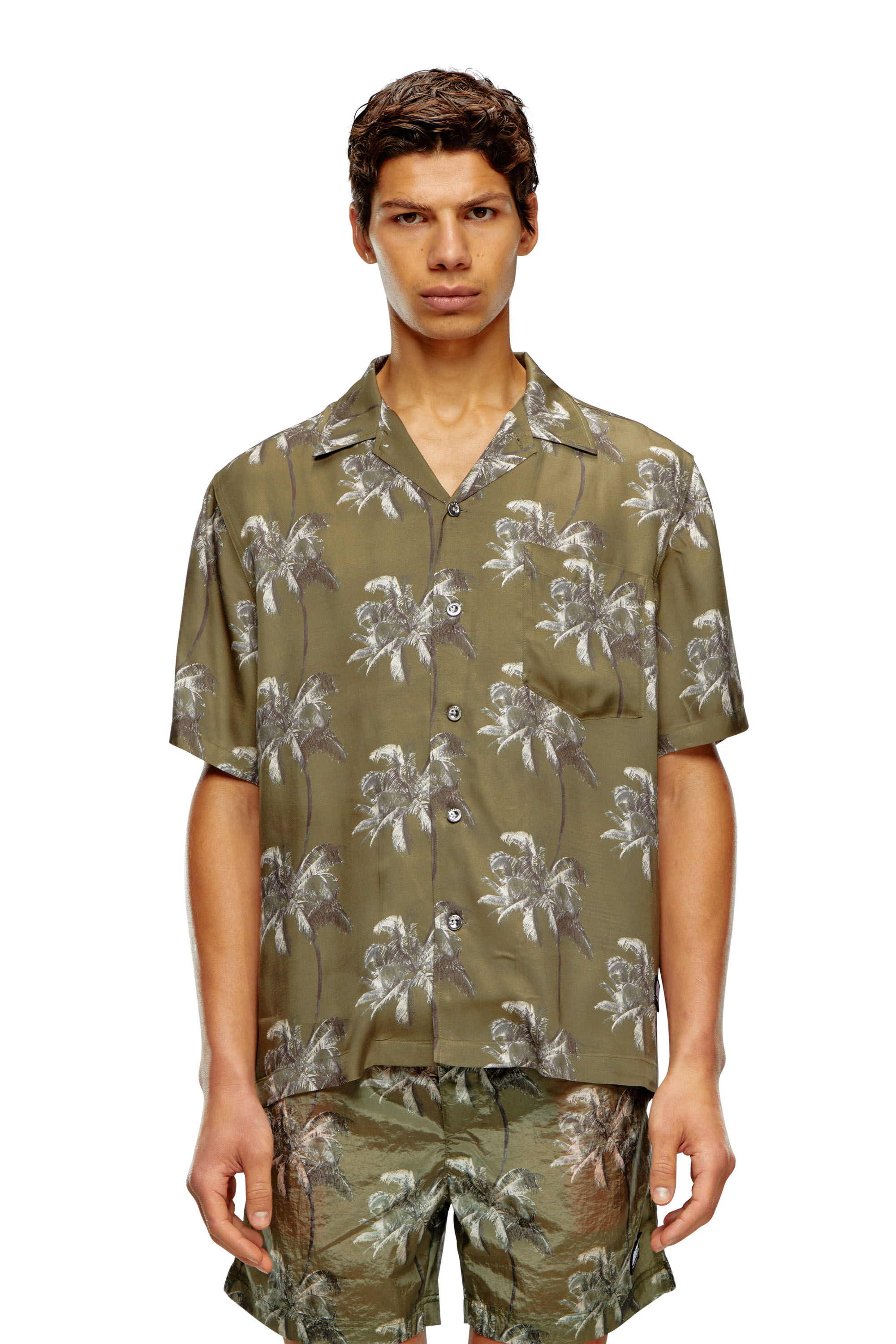 トップス diesel palm tree design tee
