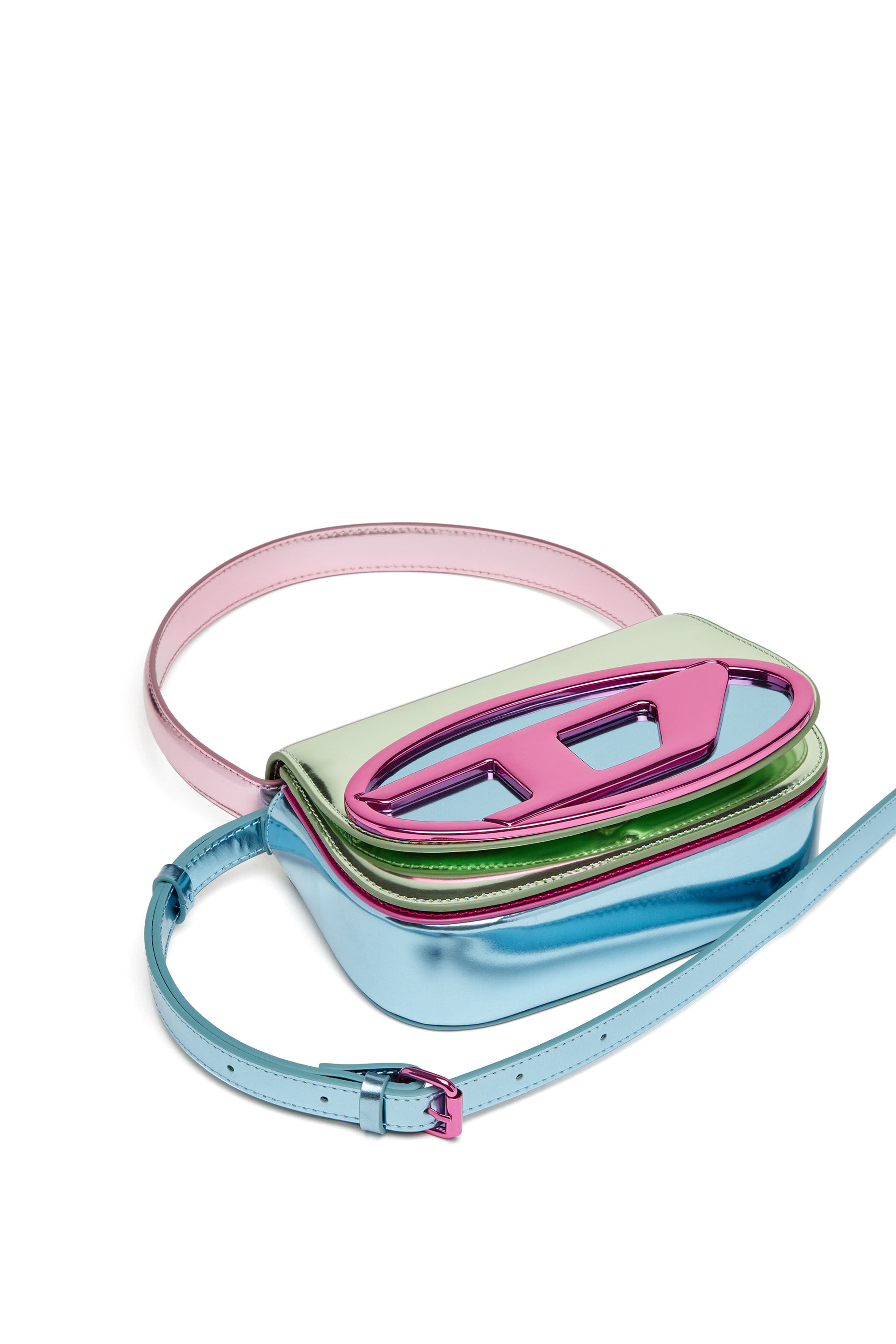 Diesel - 1DR, Woman 1DR-Iconic shoulder bag in mirror leather in Multicolor - Image 5