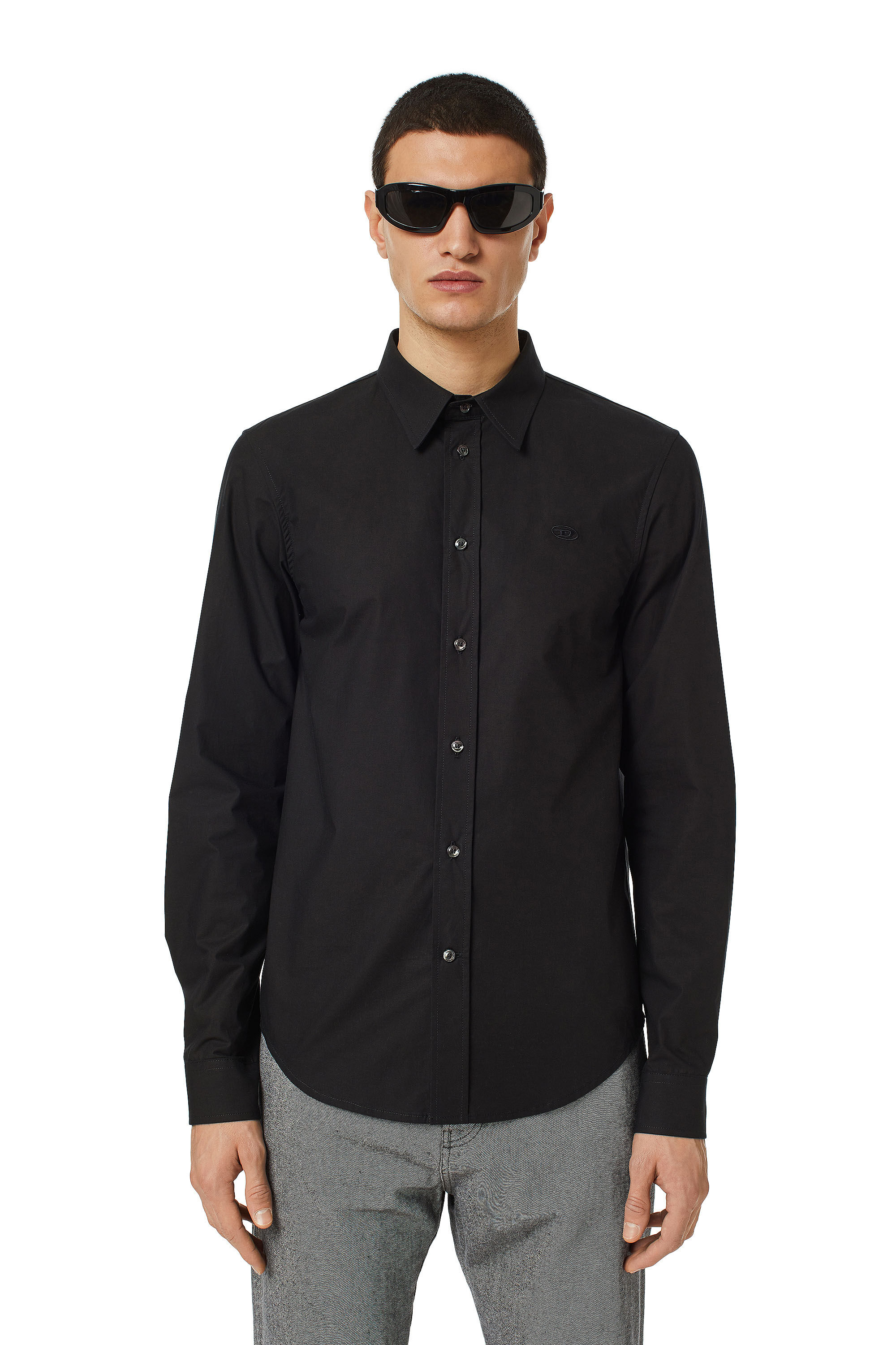 通販] ROTOL(ロトル) SNAP BUTTON BLACK DENIM SHIRT DAMAGE