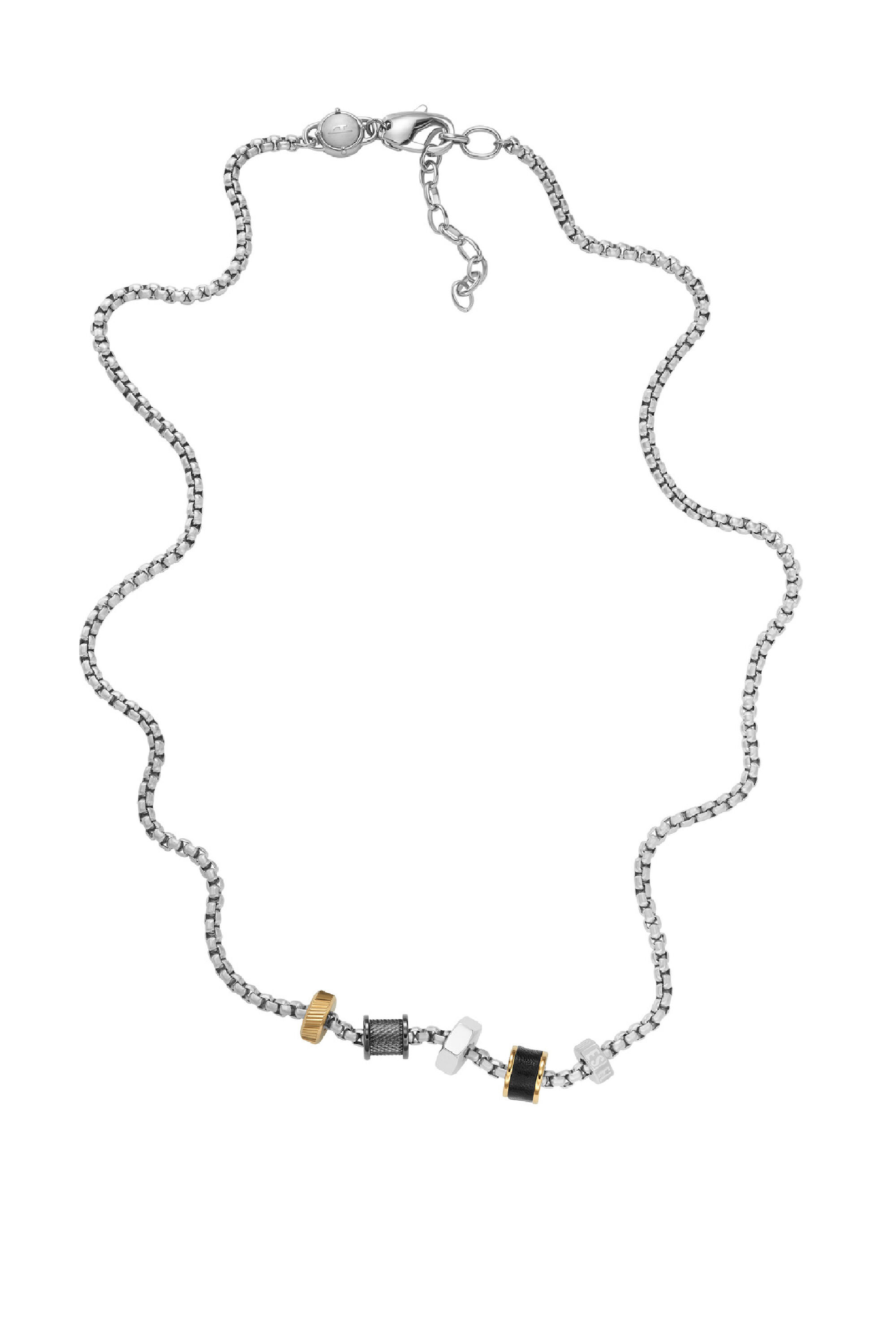 Diesel - DX1393, Collar de cadena de acero inoxidable Hombre in Plateado - 2
