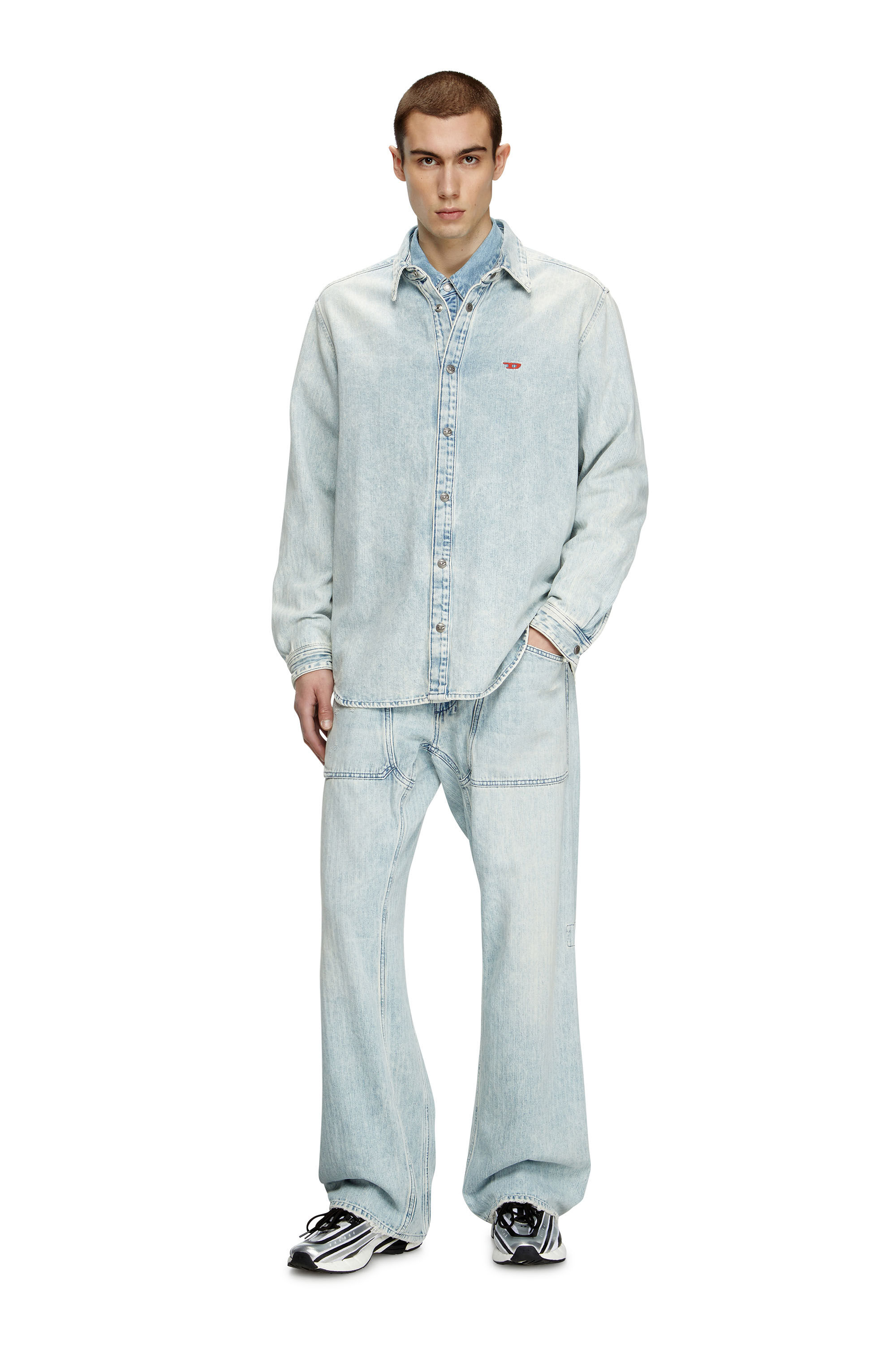 Men's Relaxed Jeans | Light Blue | Diesel D-Zeta