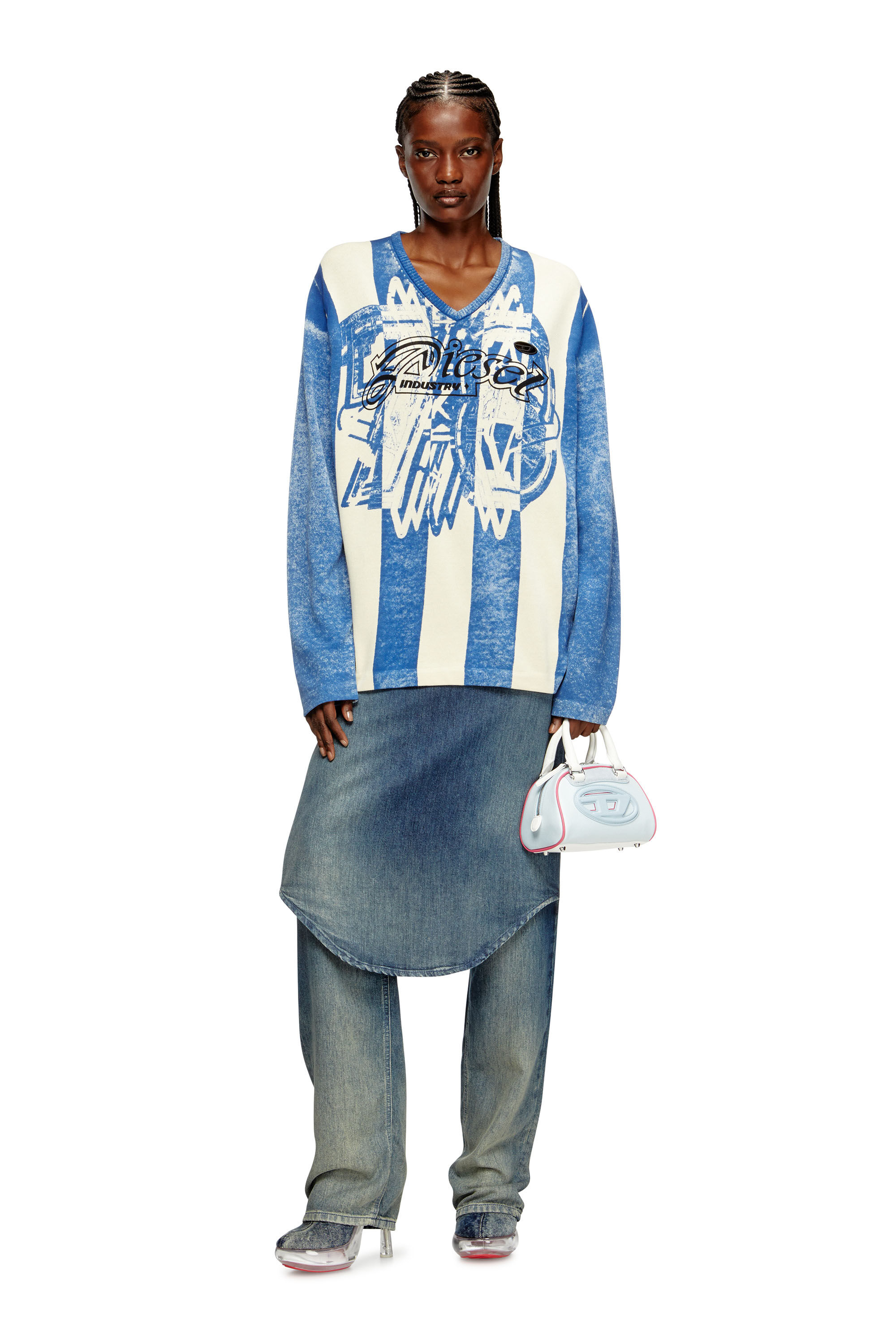 トップス 60s70s80s sweat SLY | FRONT ZIP CUT RIB トップス (Tシャツ・カットソー(半袖
