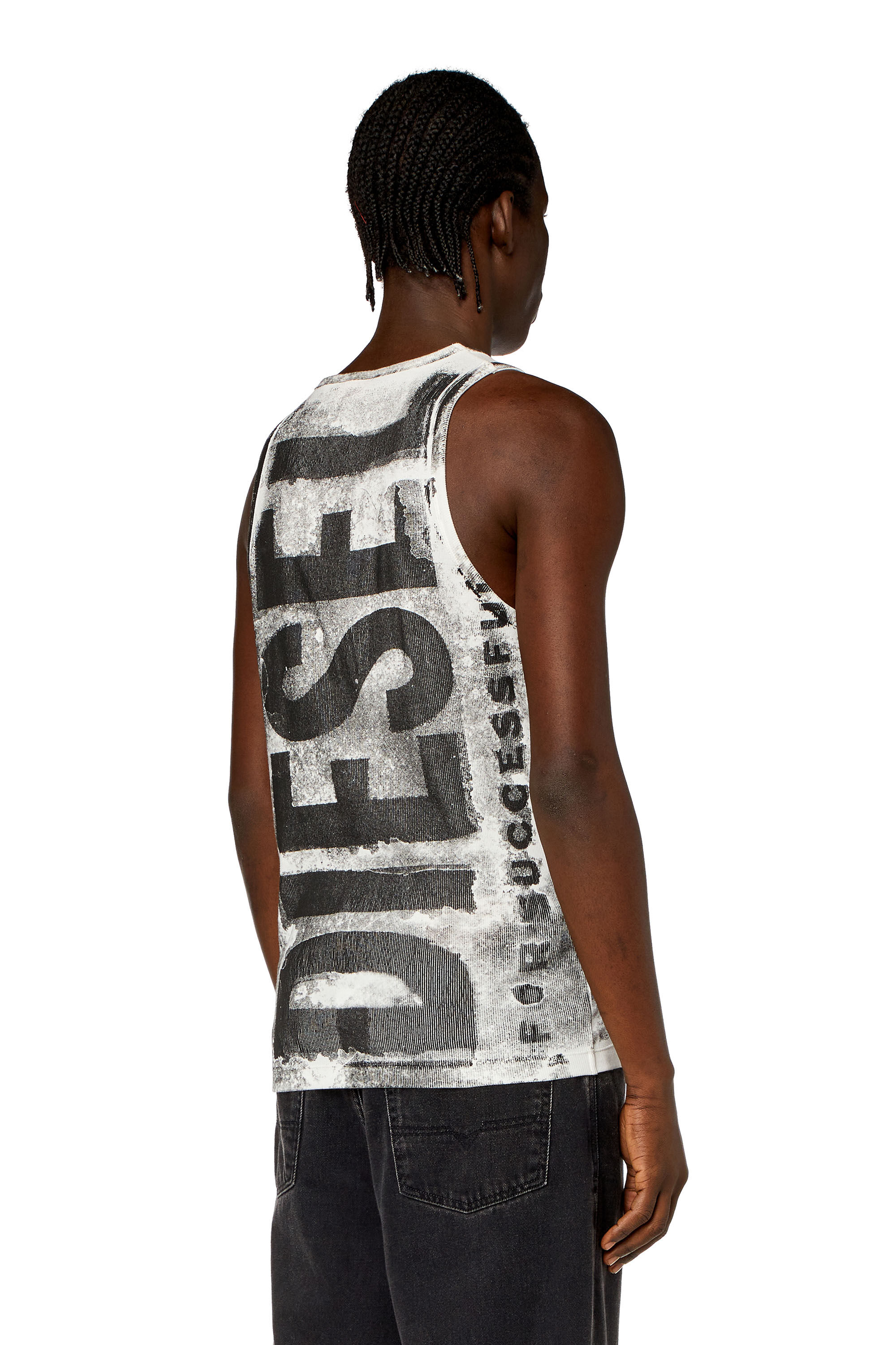 Men's Tank top with maxi bleeding logos | Multicolor | Diesel