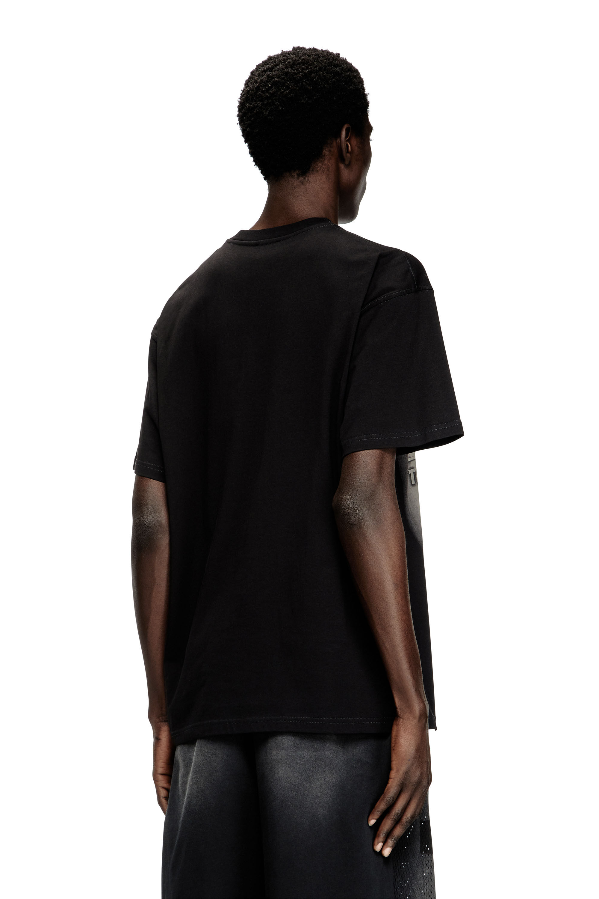 DIESEL t-boxt-r15 グラフィック コットンジャージー Men's T-shirt with blowout logo graphic | Blue | Diesel