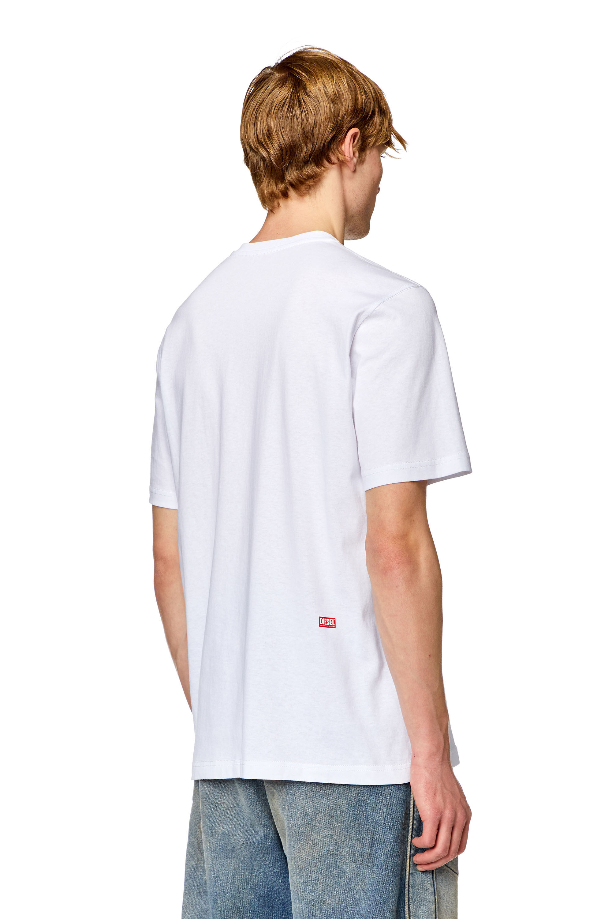 今ならほぼ即納！ Men's T-shirt with photo print logo | White | Diesel トップス