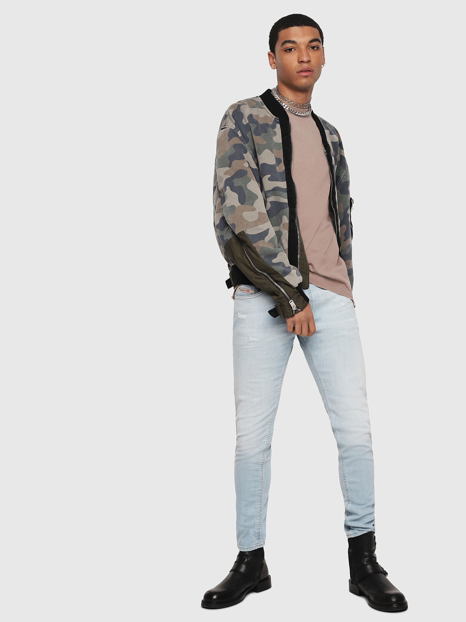 THOMMER 081AR Men Slim Light blue Jeans Diesel