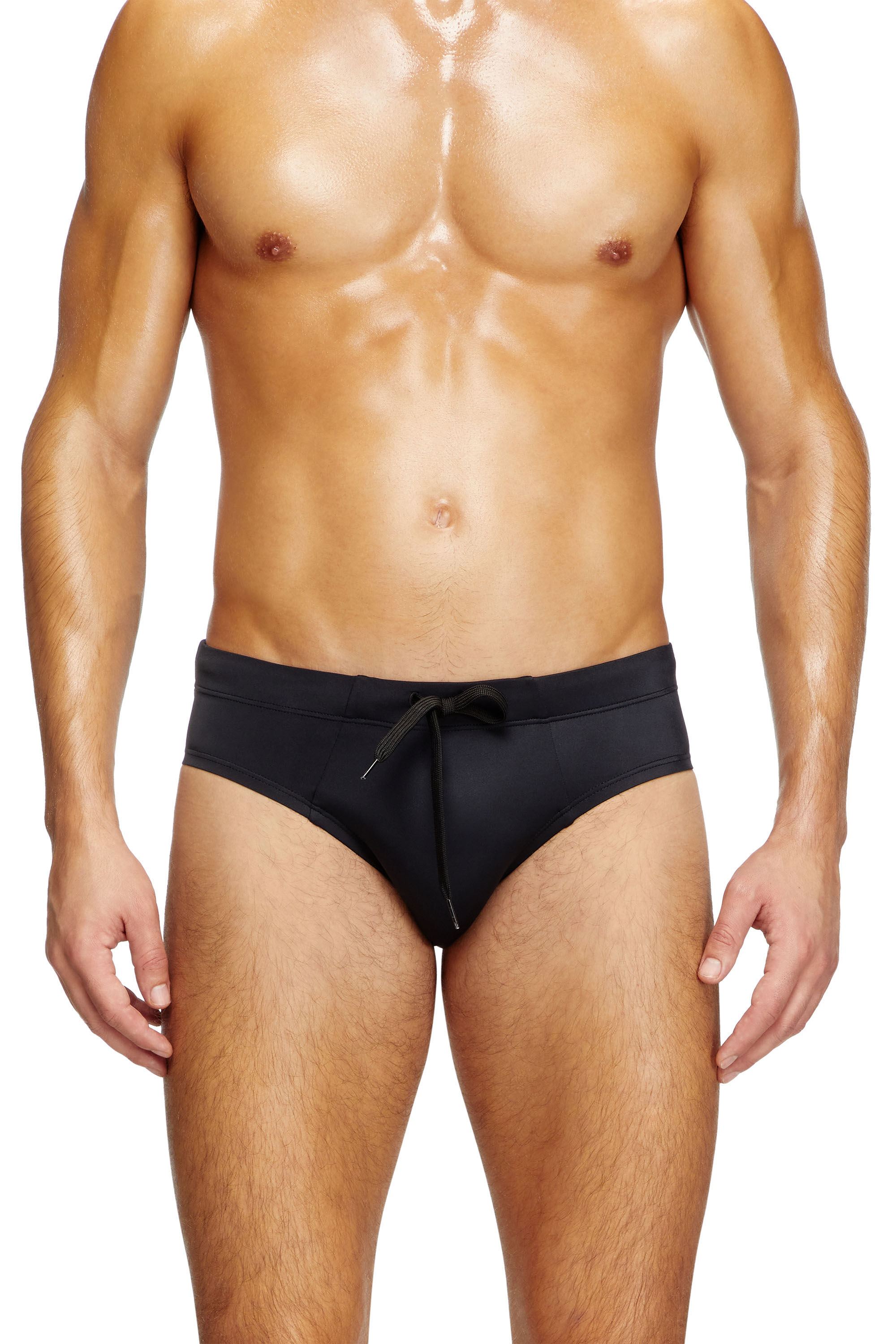 Diesel - ALFIE-D-CORE, Slip de baño con logotipo en la parte trasera Hombre in Negro - 1