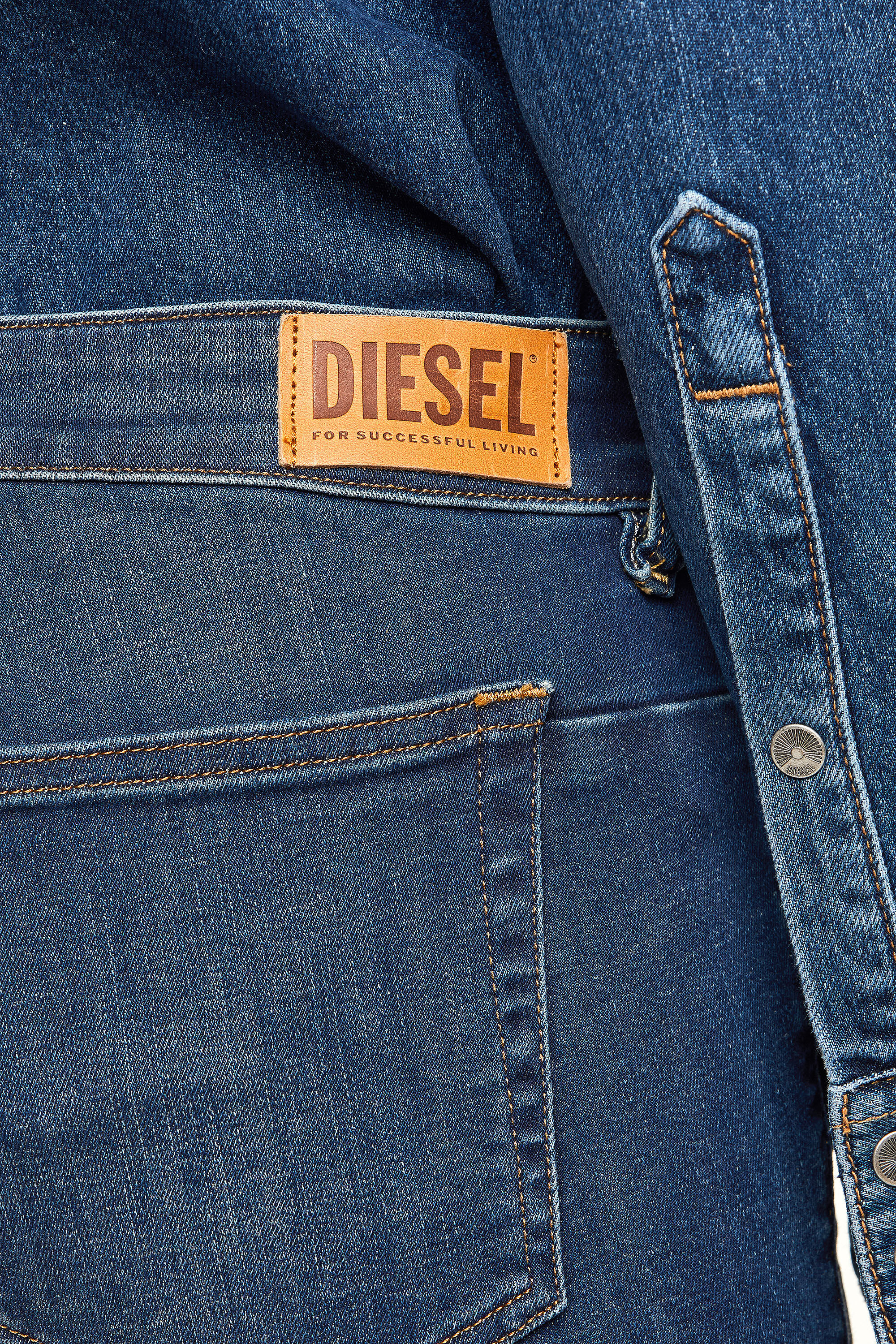 Diesel - D-Jevel Slim Jeans 009HL, Dark Blue - Image 7