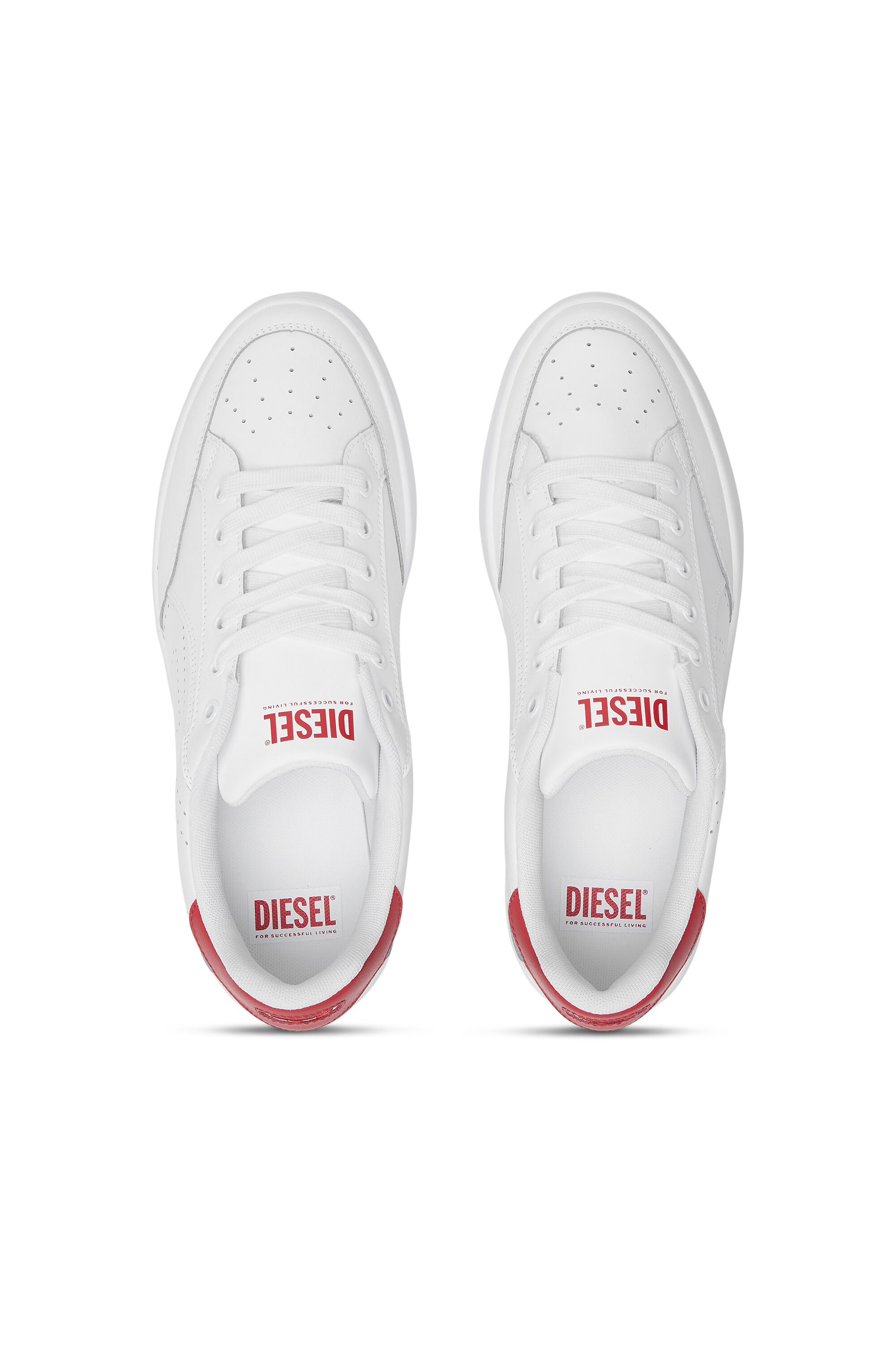 Diesel - S-DAKOTA LOW, S-Dakota-Deportivas de cuero con logotipo perforado Hombre in Multicolor - 4