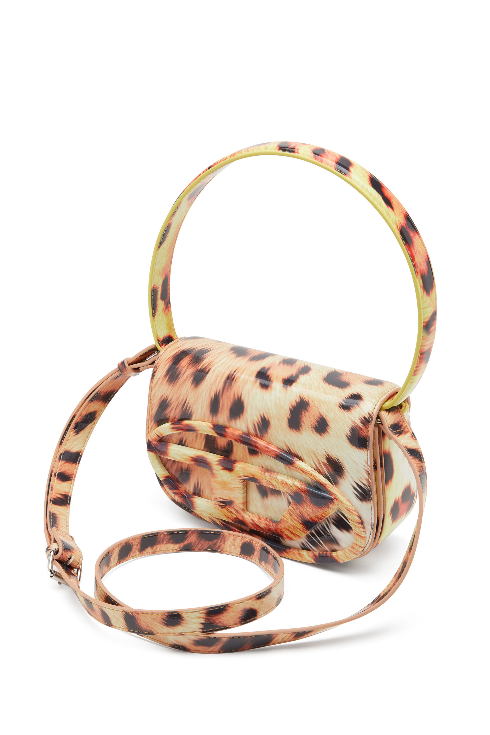 Diesel - 1DR, 1DR-Bolso de hombro icónico con estampado brillante Mujer in Amarillo - 5