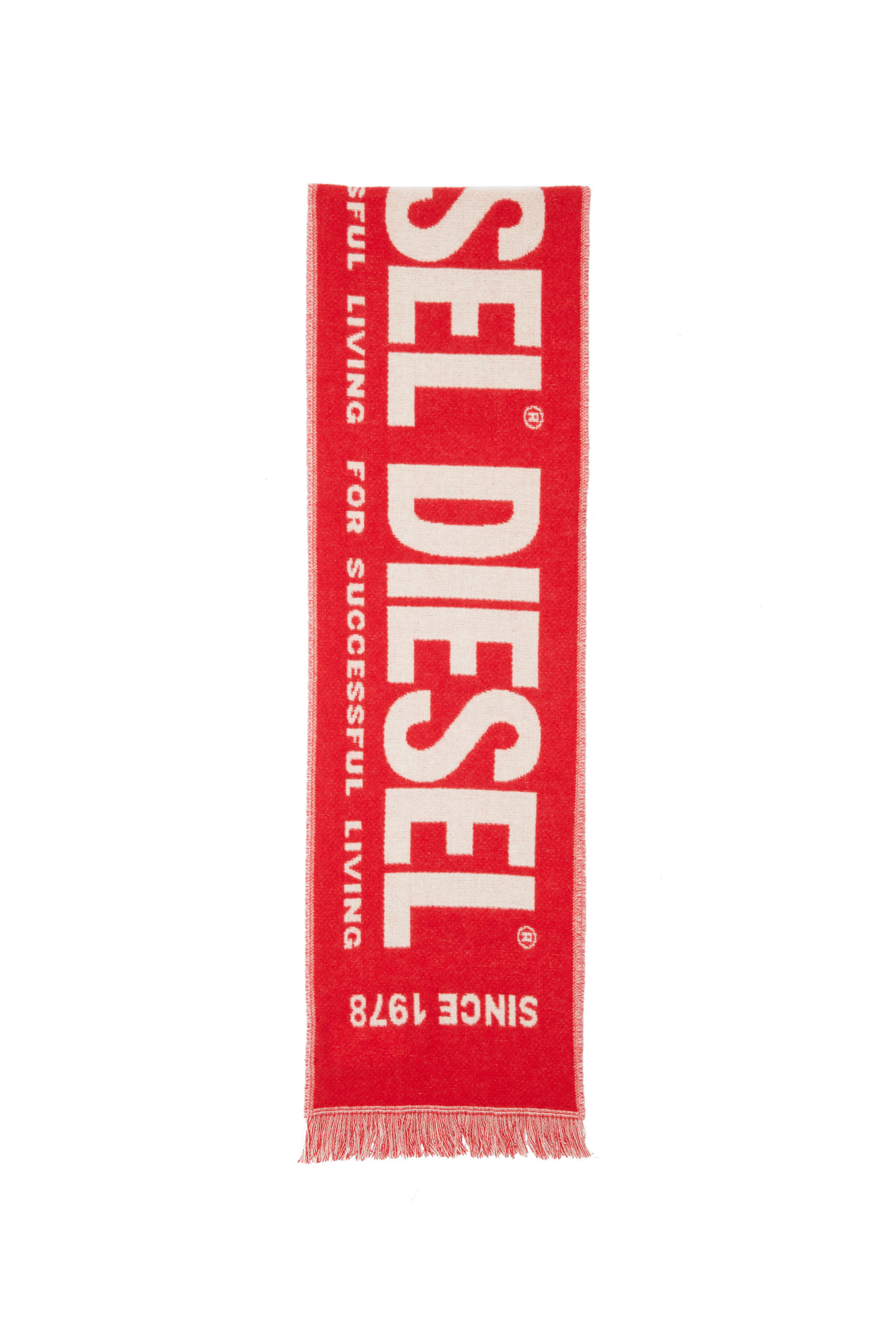 S-BISC-NEW Man: Blended wool scarf with jacquard logo | Diesel