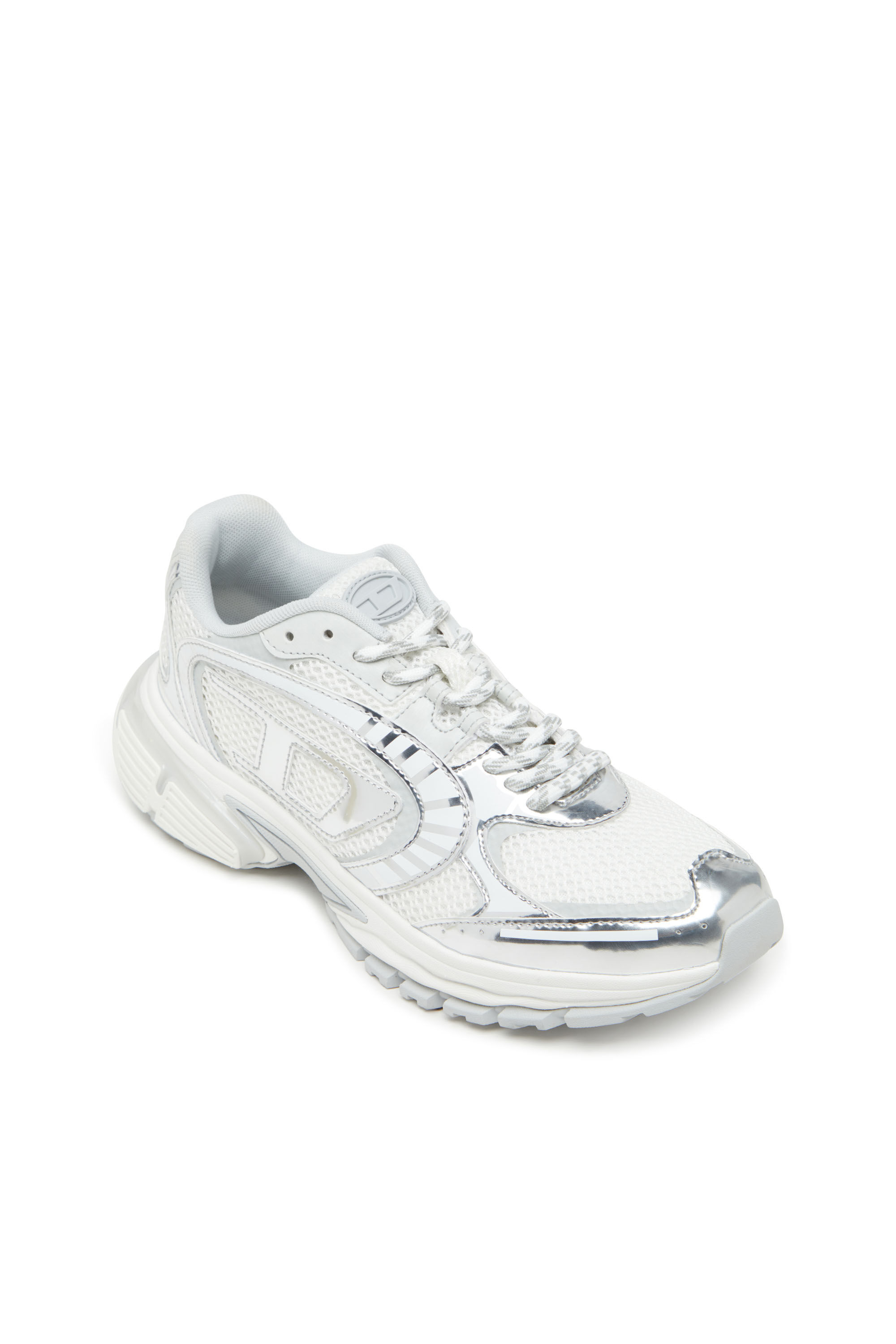 スニーカー DIESEL s-pro-v-dense low Women's S-Pro-V-Dense-Monochrome mesh sneakers with Oval D