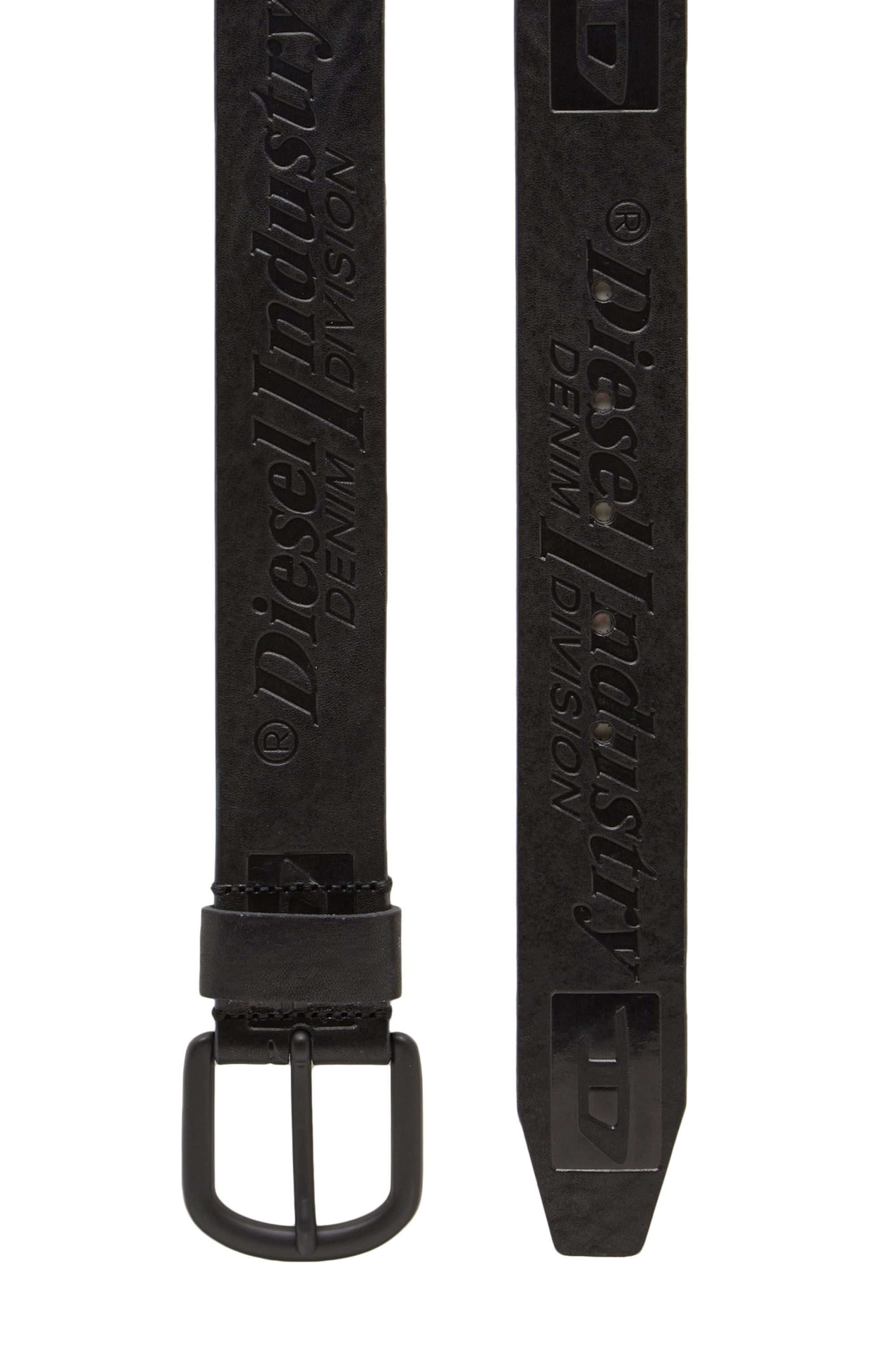 B-ARCHIVE Man: Leather belt with debossed logos | Diesel