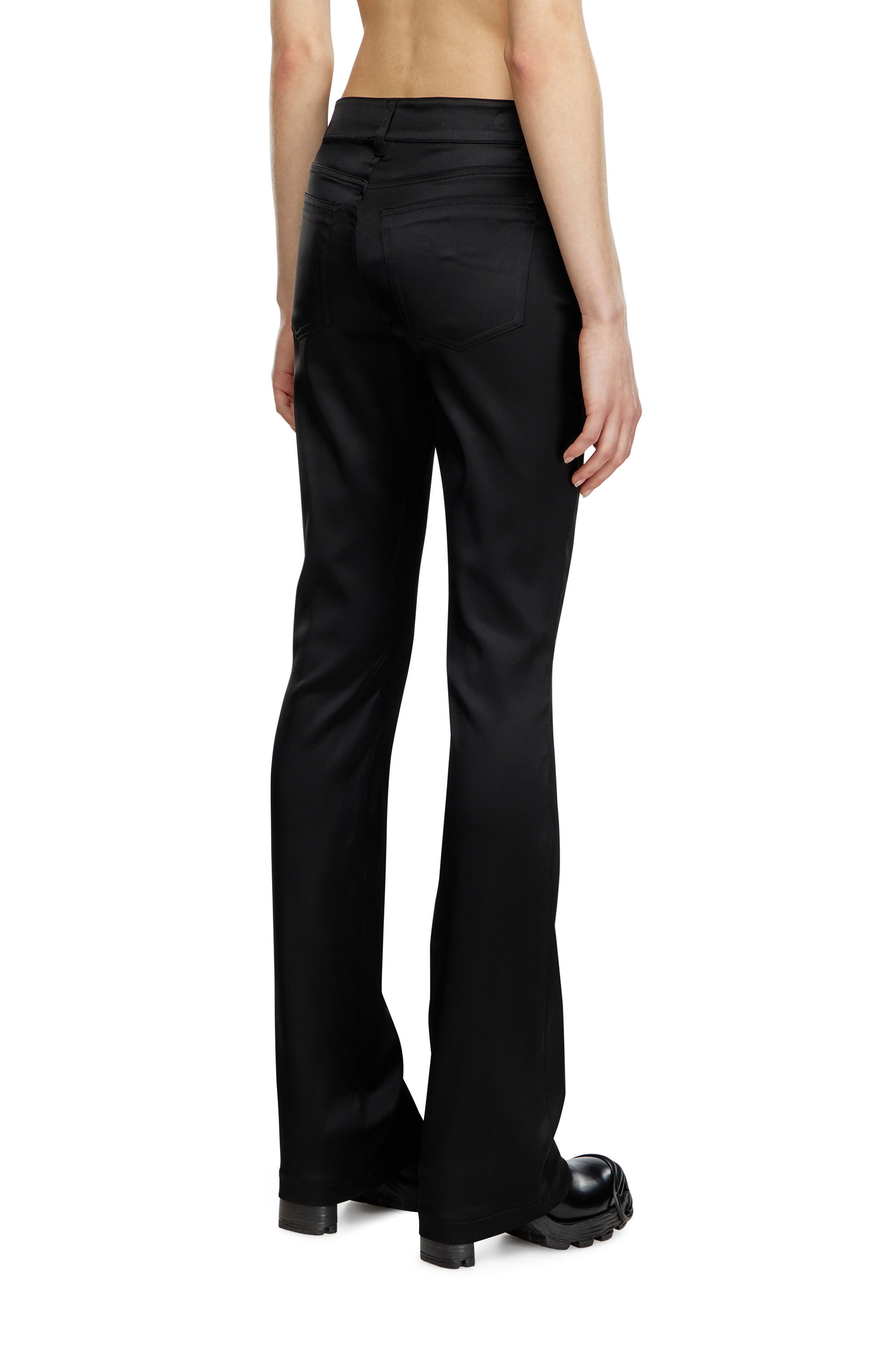 Women's 5-pocket pants in stretch satin | Black | Diesel