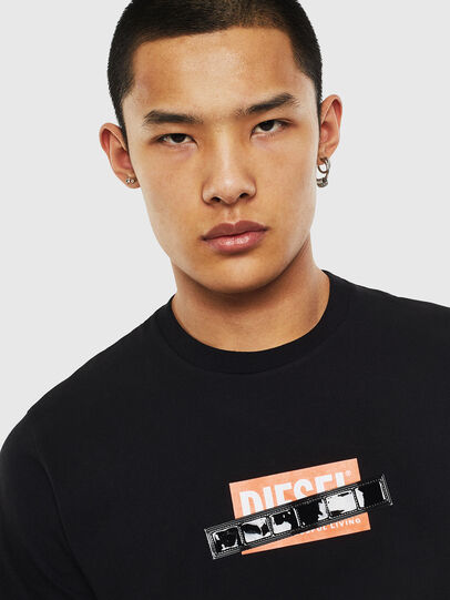 T-DIEGO-S7, Black/Orange Diesel - T-DIEGO-S7, Black/Orange - T-Shirts - Image 3