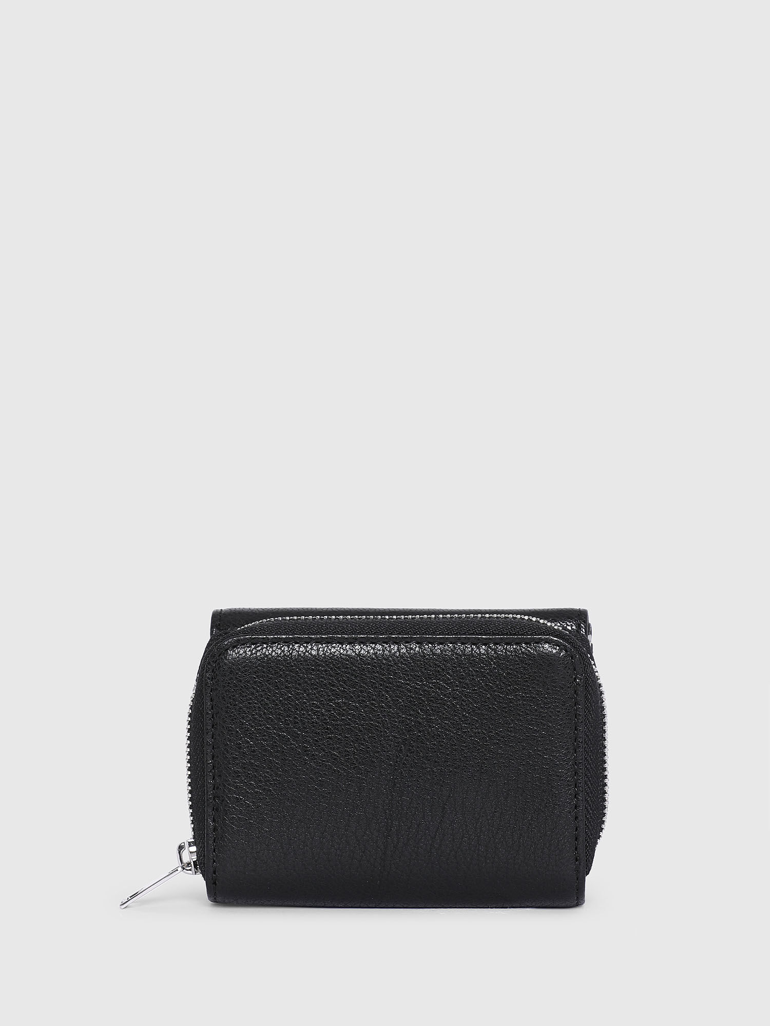 Diesel - SPEJAP, Man's Tri-fold wallet with colour detail in Black/Grey - 2