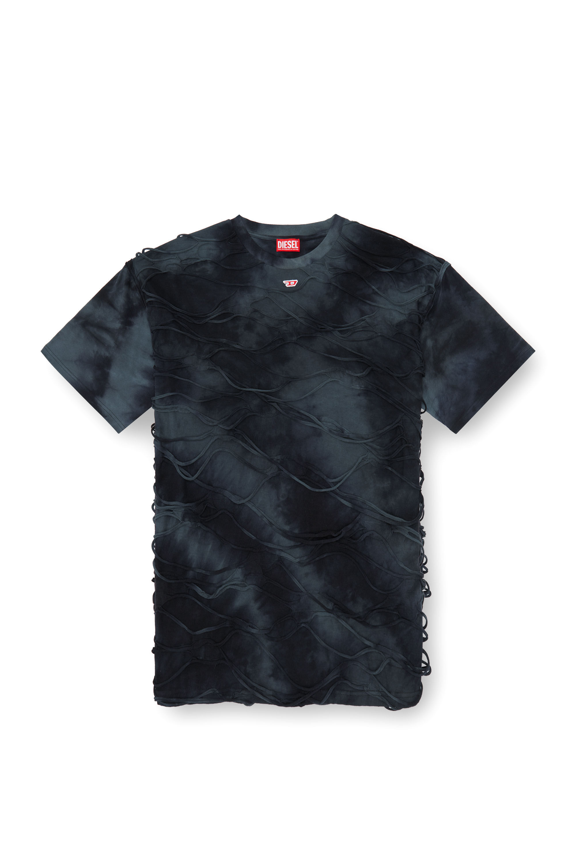 Men's T-shirt with floating strands | Black | Diesel