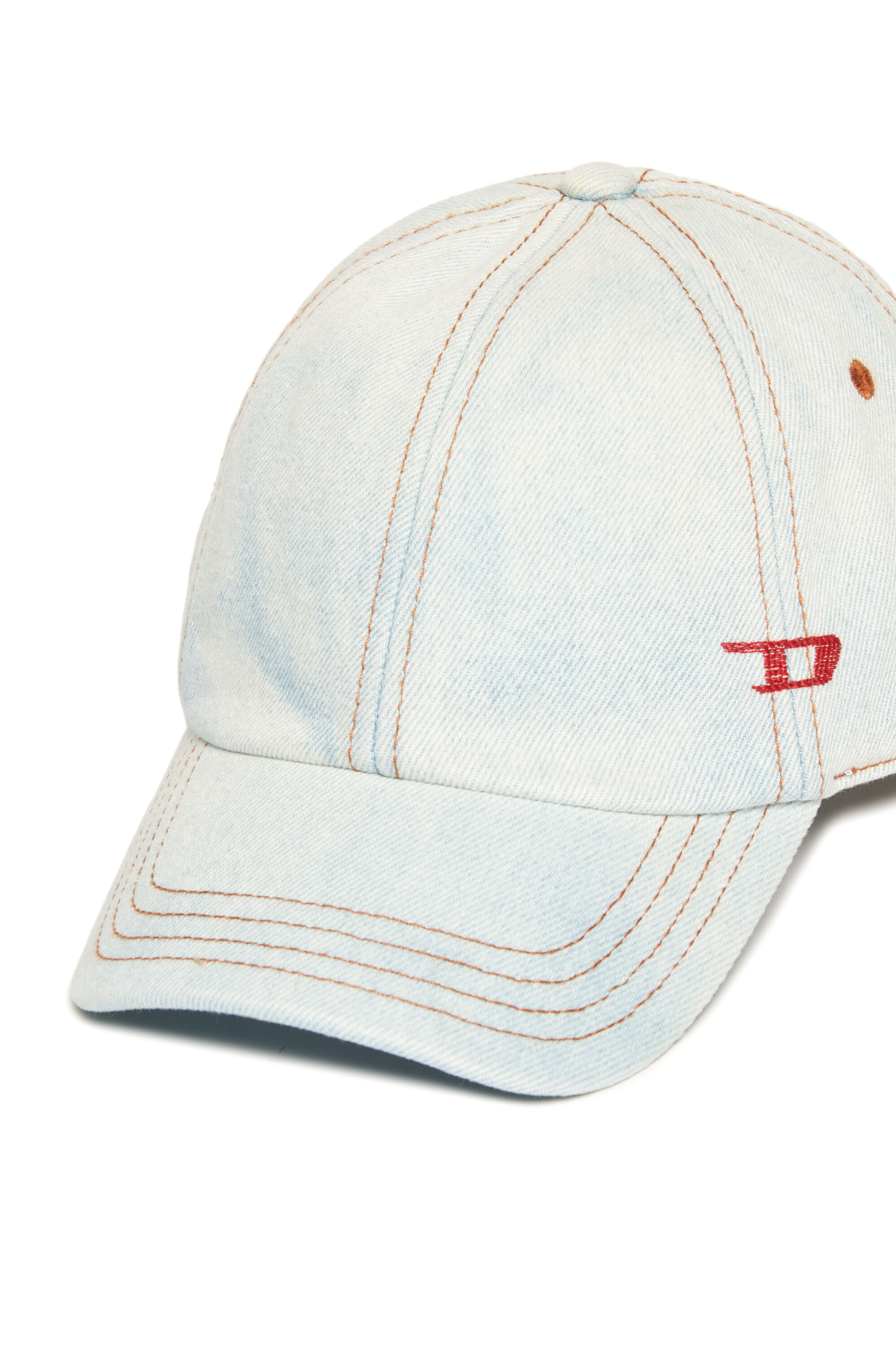 Diesel - FCLIB3, Gorra de béisbol en denim con pespuntes en contraste Unisex in Azul marino - 3