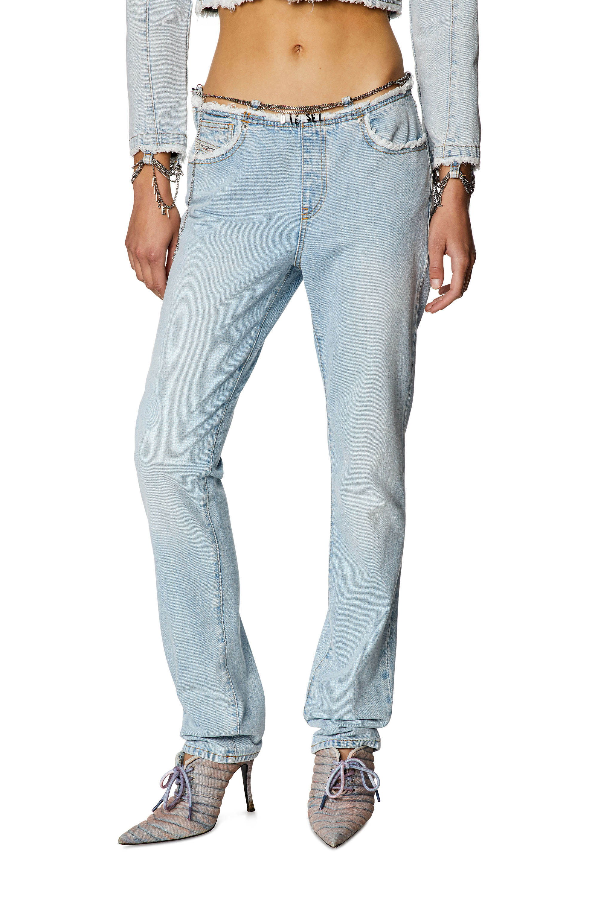 【驚きの値段】 Women's Straight Jeans | Light Blue | Diesel 2002 パンツ
