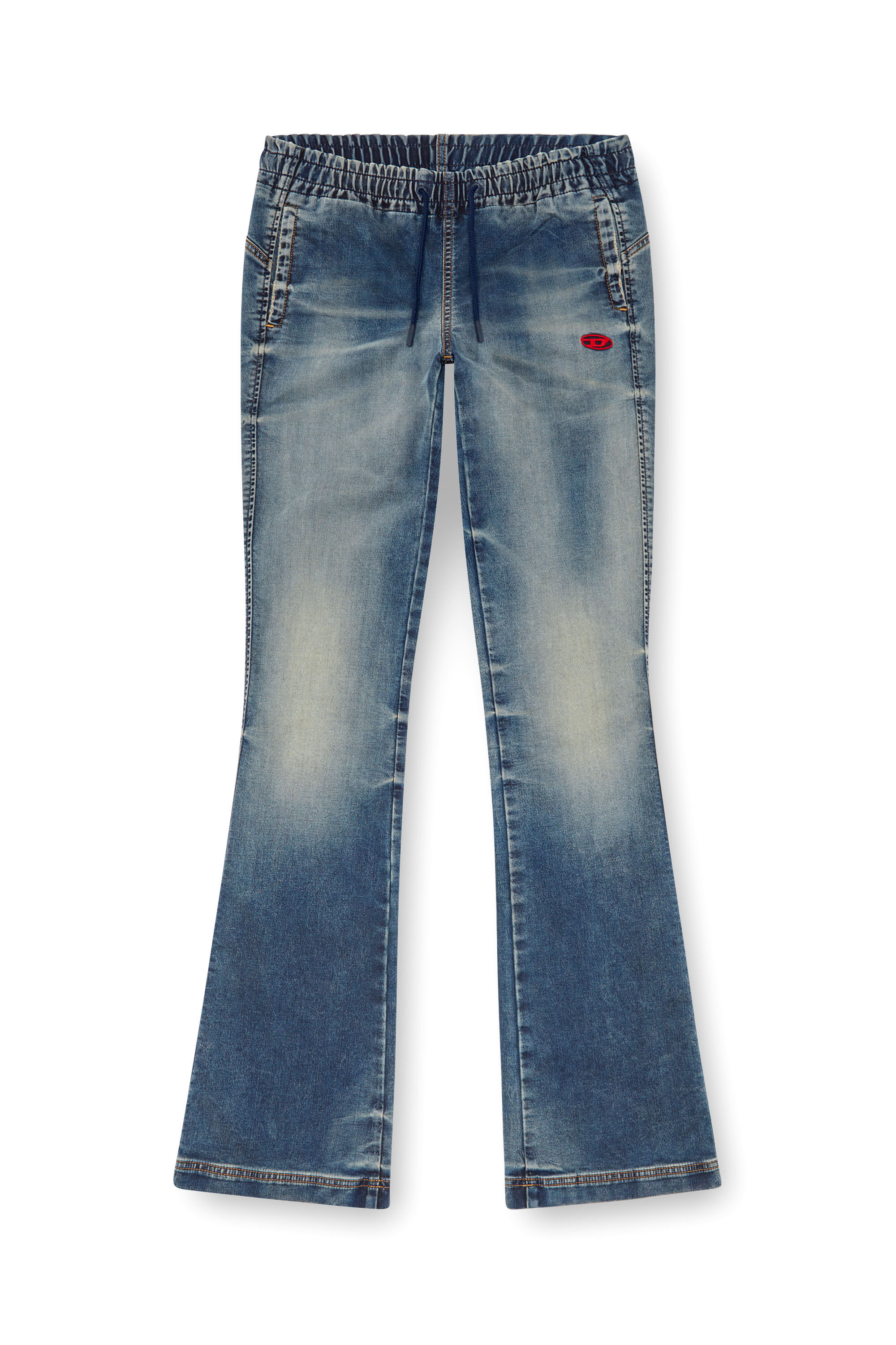 Diesel - Bootcut 2069 D-Ebbey Joggjeans® 068LZ Mujer, Azul medio - 2