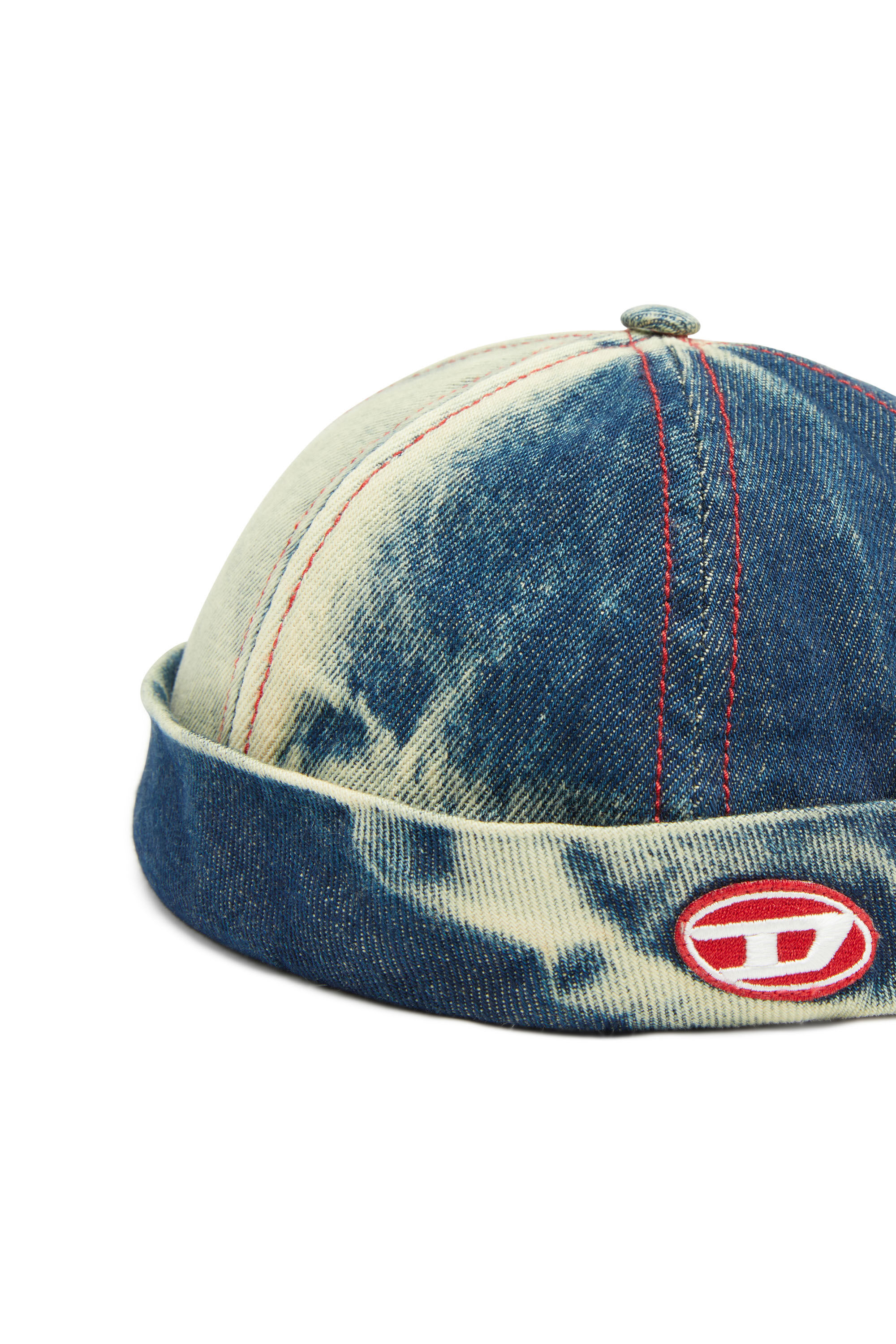 C HANS DNM Man Peakless cap in treated denim Diesel